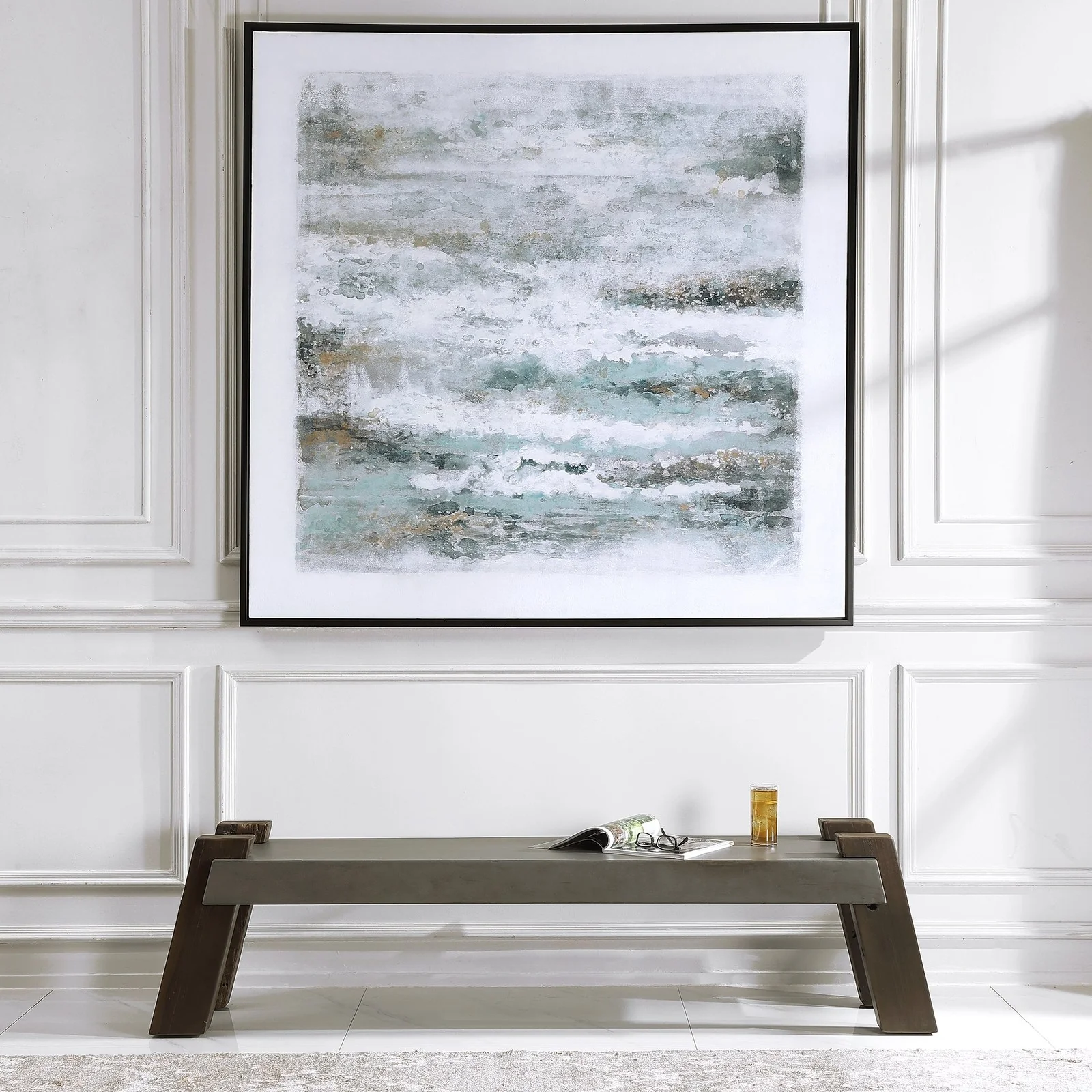 Uttermost Lavin Industrial Concrete Bench 24991