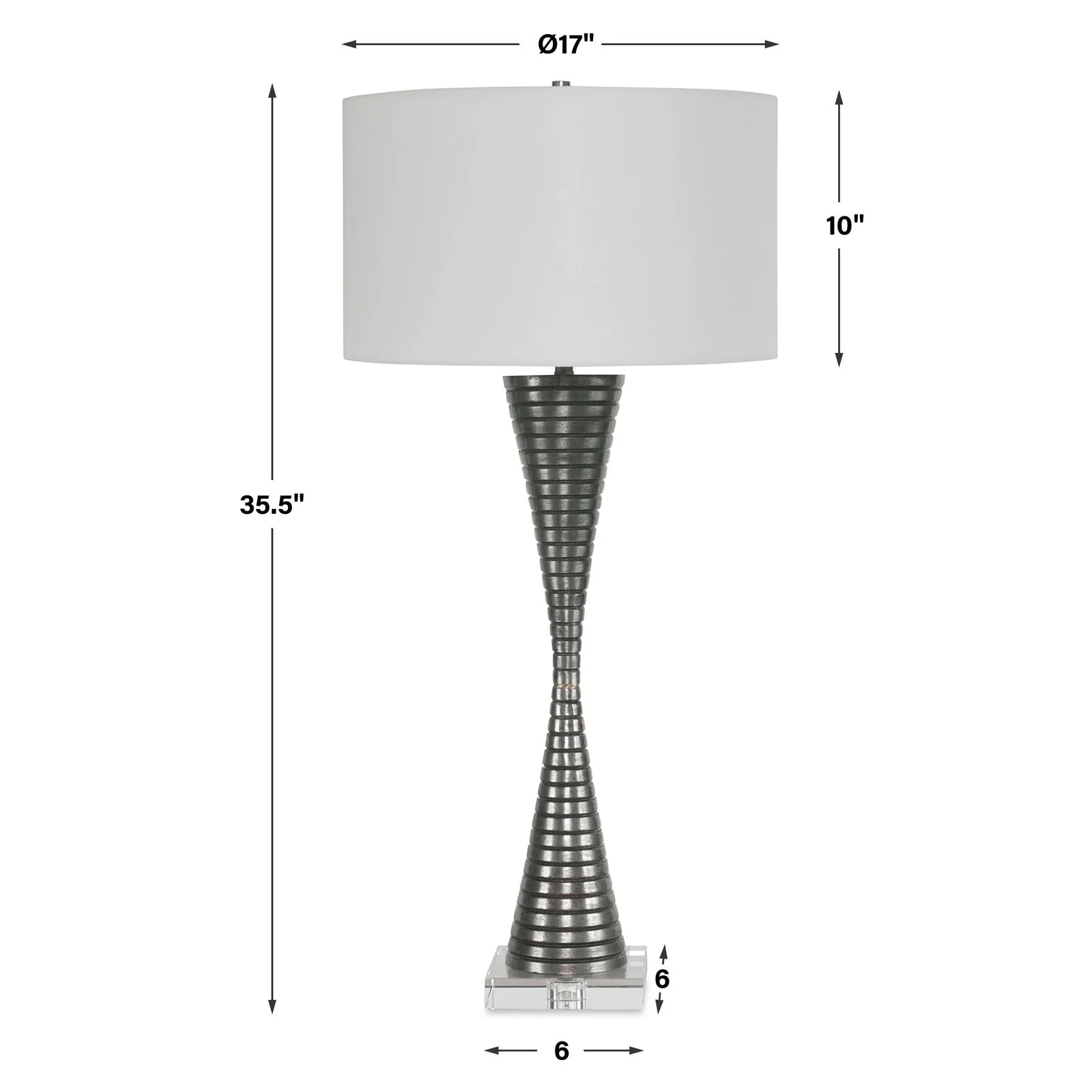 Uttermost Renegade Ribbed Iron Table Lamp 28473 - Image 9
