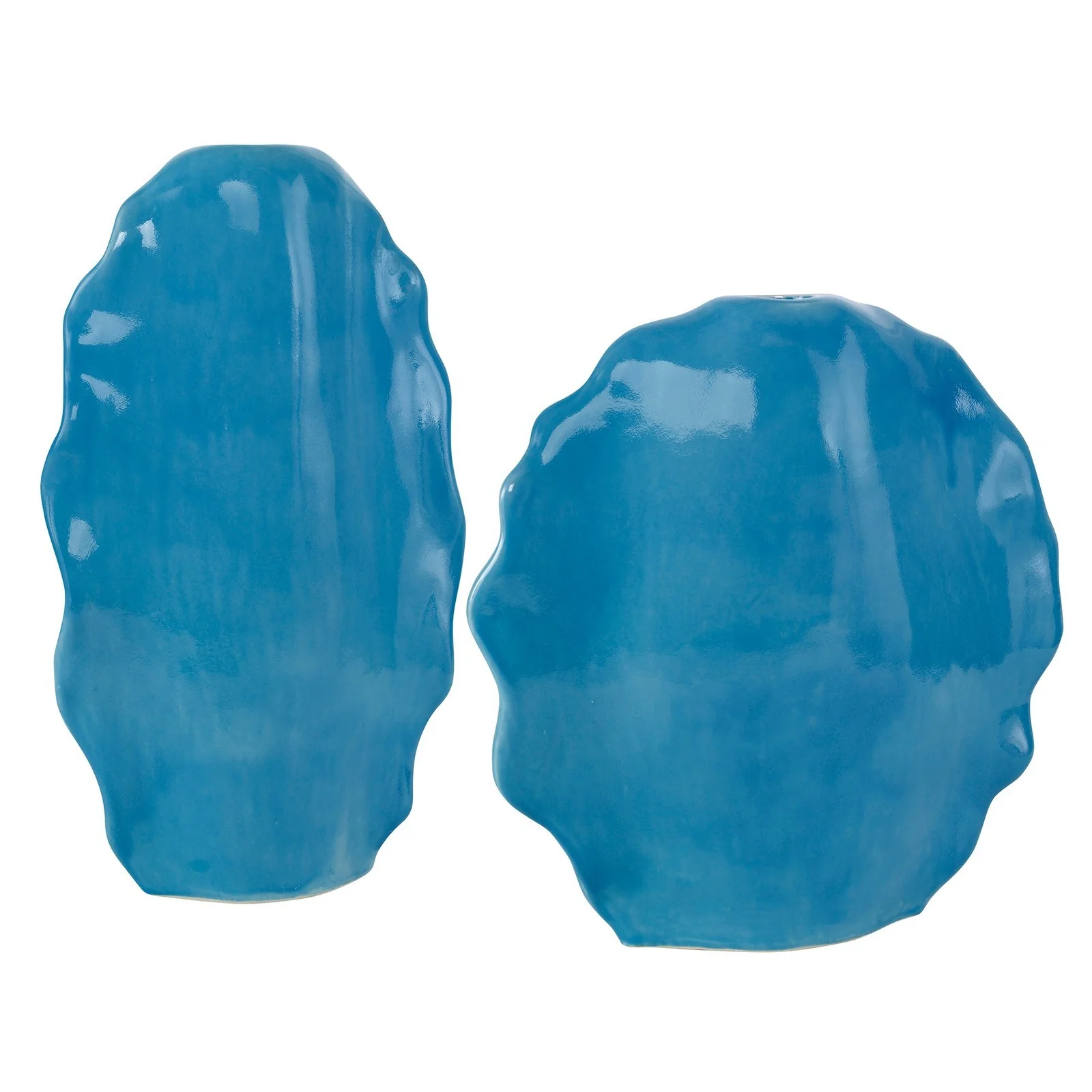 Uttermost Ruffled Feathers Blue Vases, S/2 18051 - Image 3