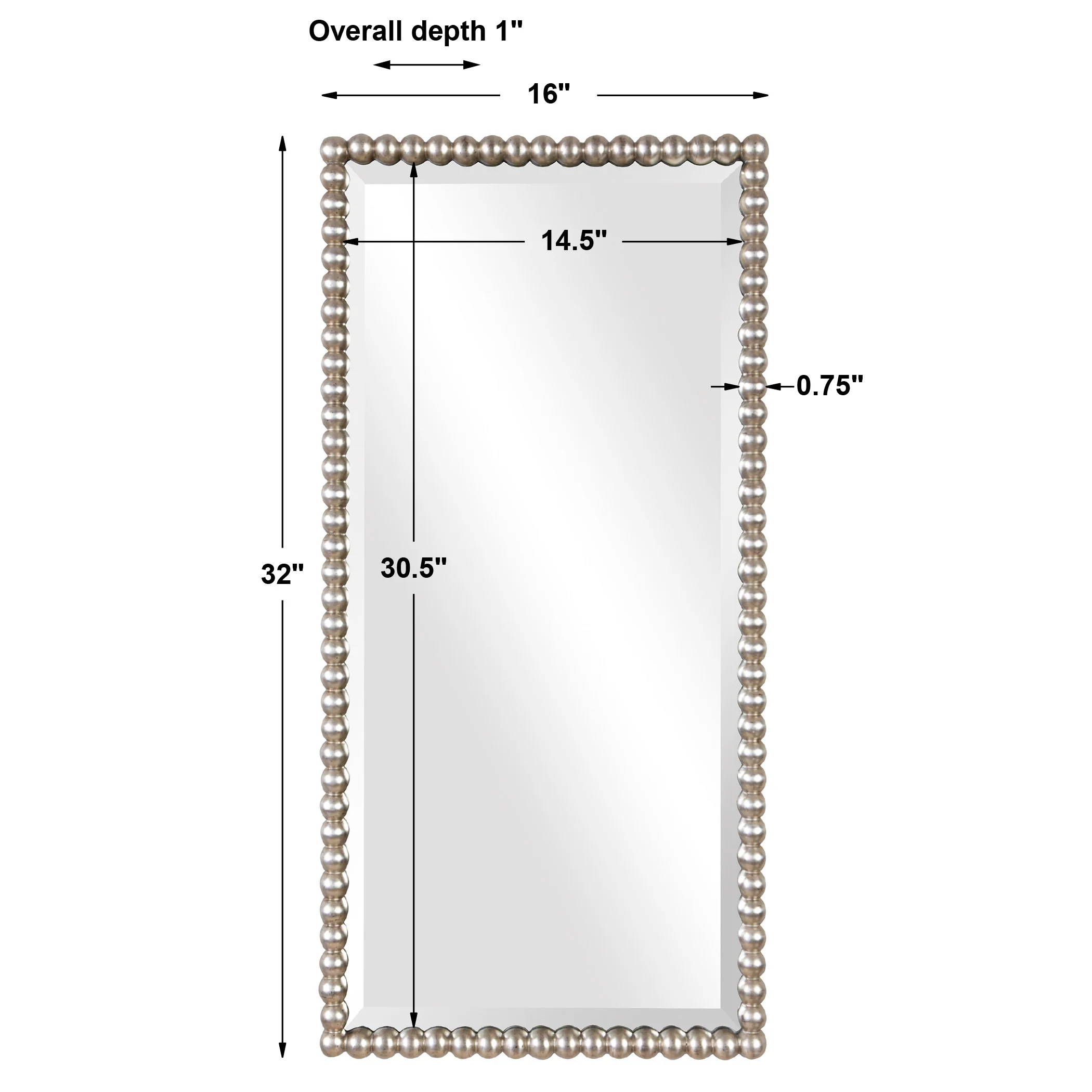 Uttermost Serna Antiqued Silver Mirror 09231 - Image 6