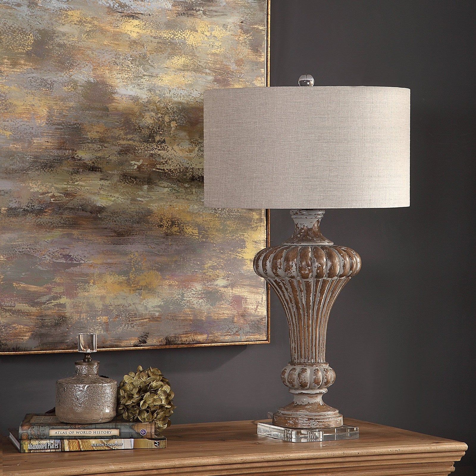 Uttermost Treneece Aged Pecan Lamp 27863 - Image 2