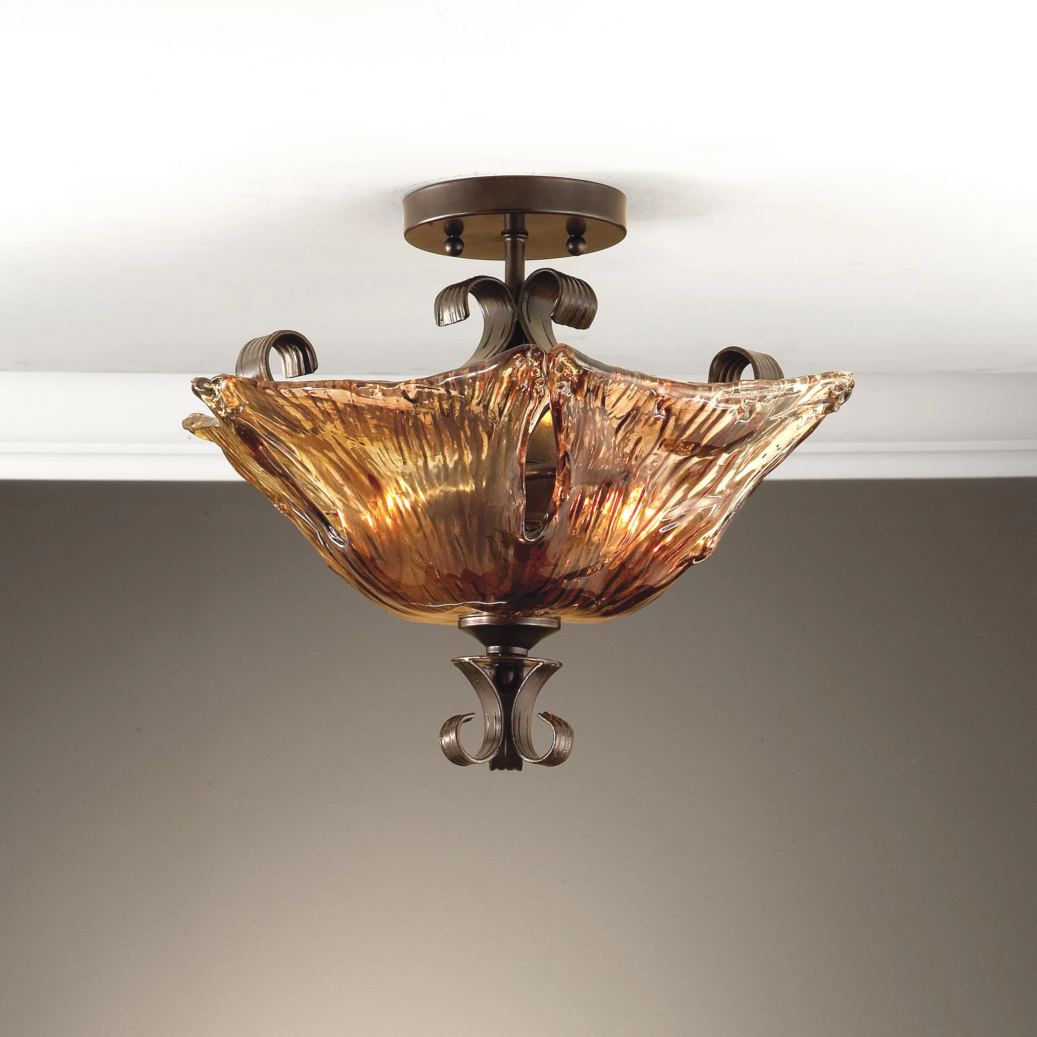 Uttermost Vetraio 2 Light Glass Semi Flushmount 22200