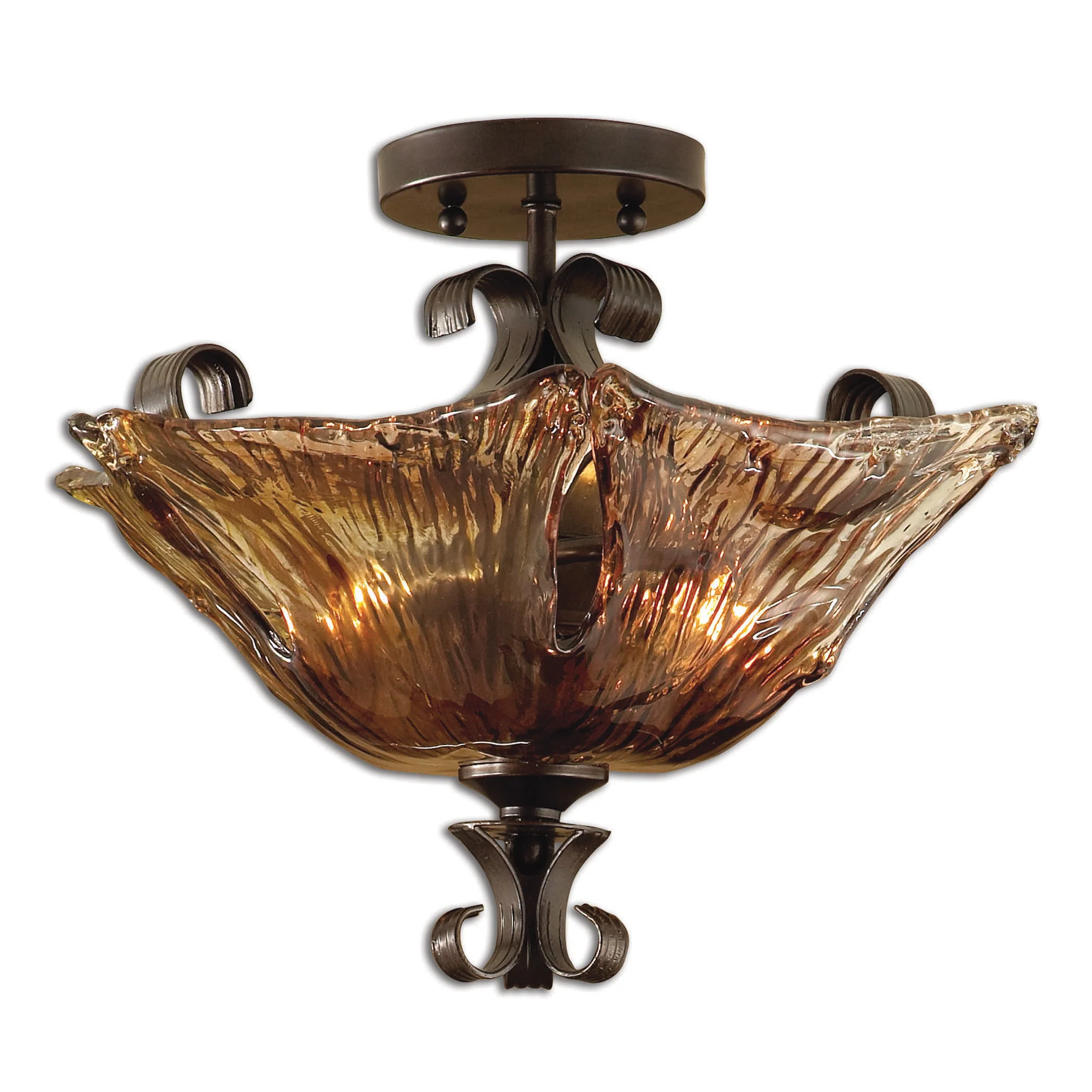 Uttermost Vetraio 2 Light Glass Semi Flushmount 22200 - Image 2