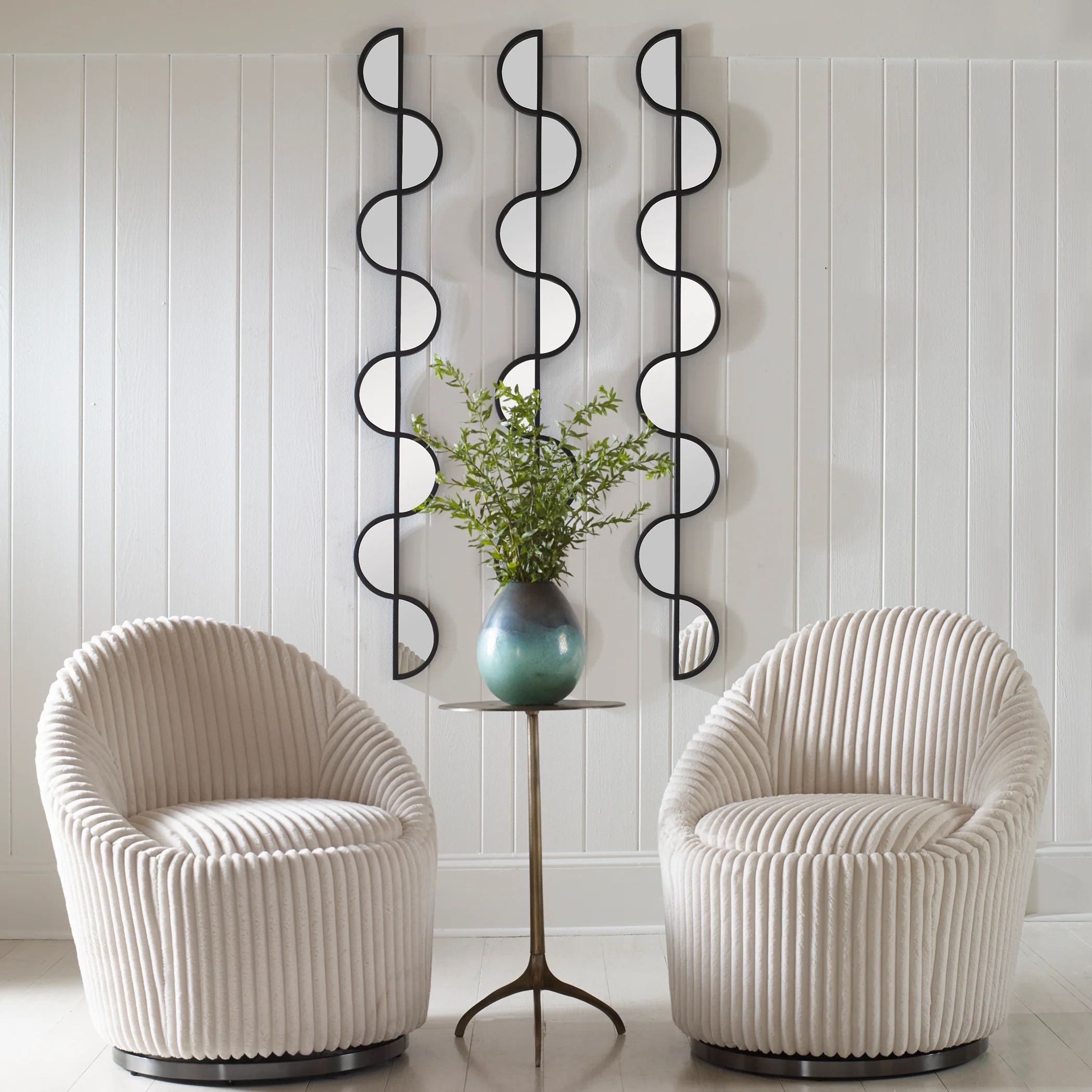 Uttermost Wisp Mirrored Iron Wall Decor, S/3 04310 - Image 2