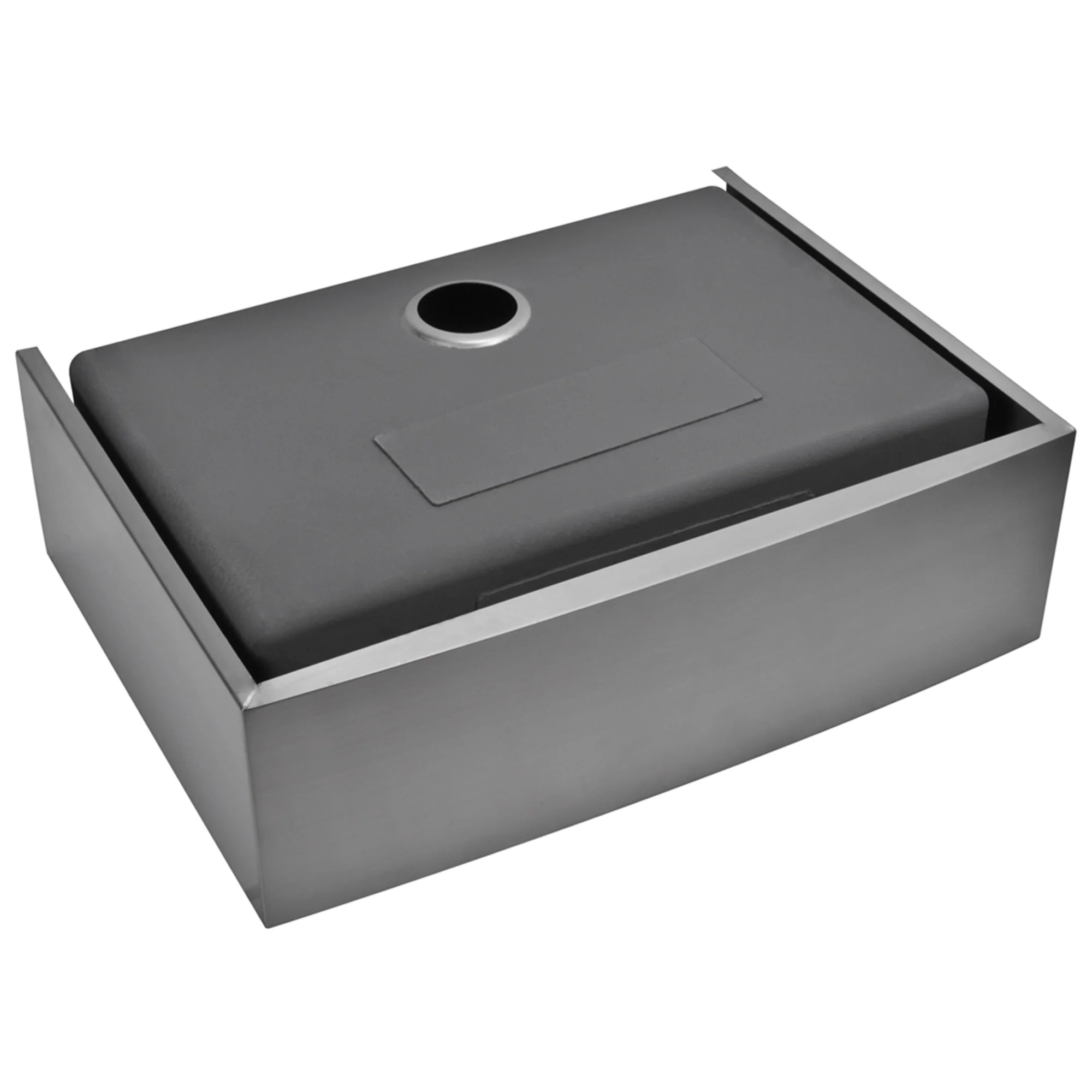 Water Creation 30 x 22 Single Bowl Stainless Steel Hand Made Apron Front Kitchen Sink - Image 4