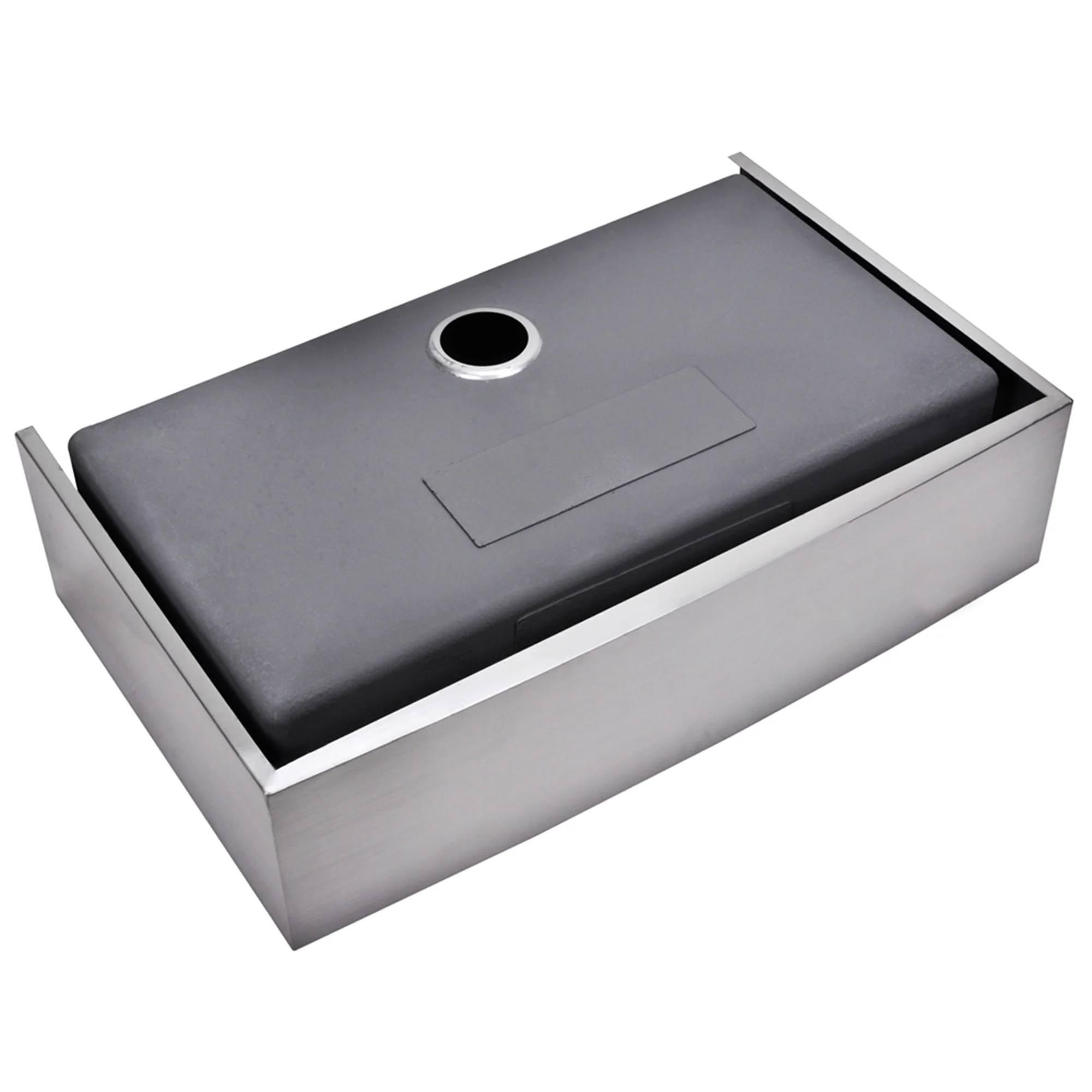 Water Creation 36 x 22 Corner Radius 15mm Single Bowl Stainless Steel Hand Made Apron Front Kitchen Sink - Image 4