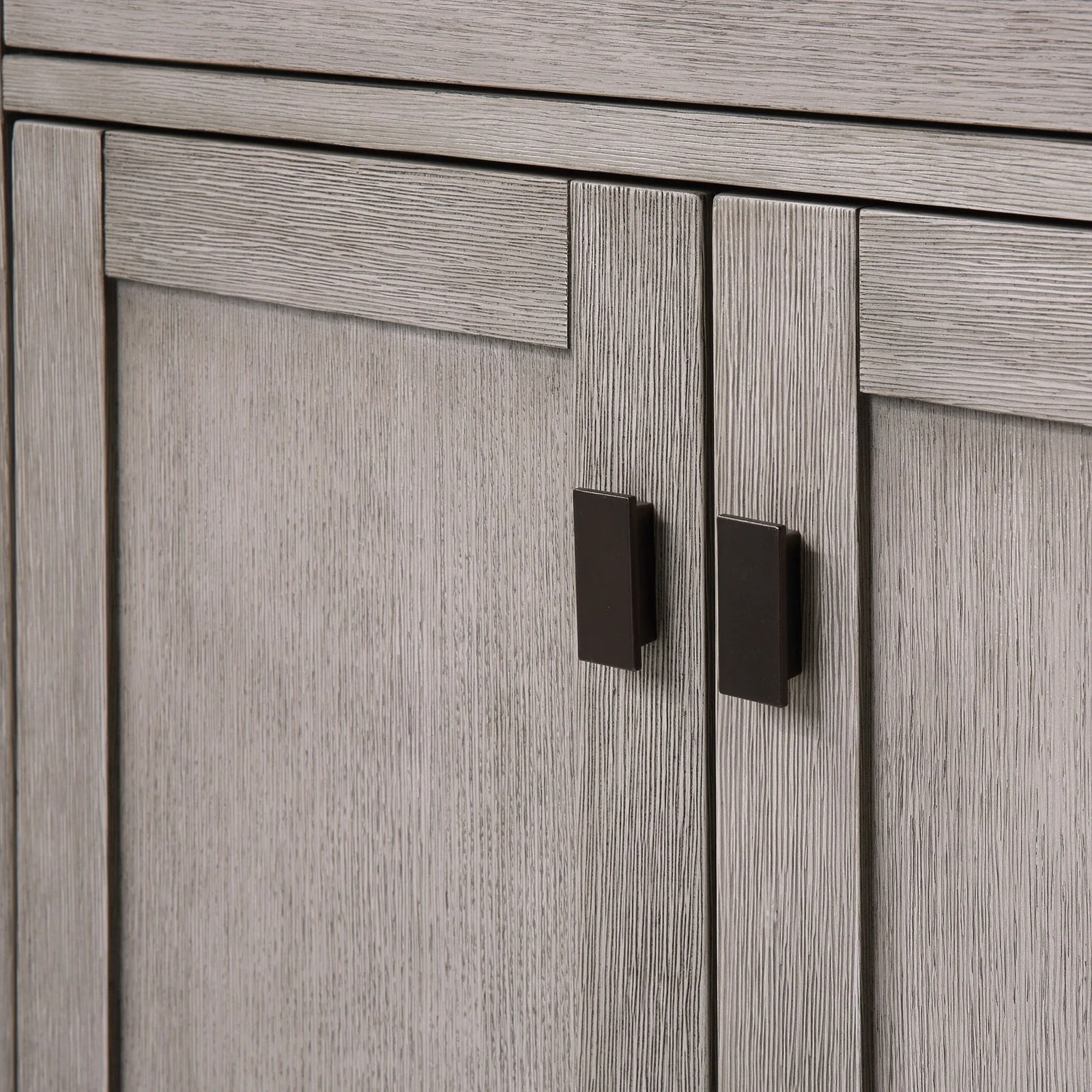 Water Creation Chestnut 30" Single Sink Carrara White Marble Countertop Vanity In Grey Oak with Mirror - Image 6