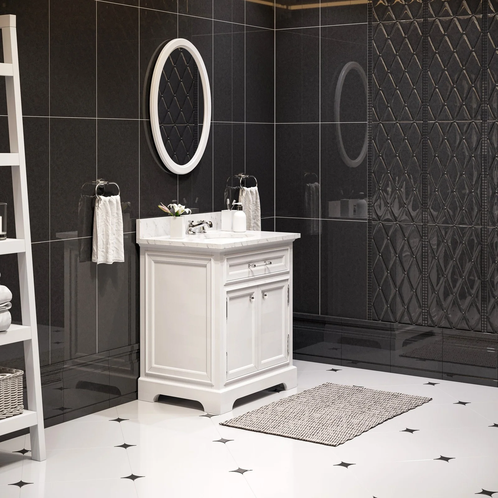Water Creation Derby 30" Pure White Single Sink Bathroom Vanity From The Derby Collection - Image 2