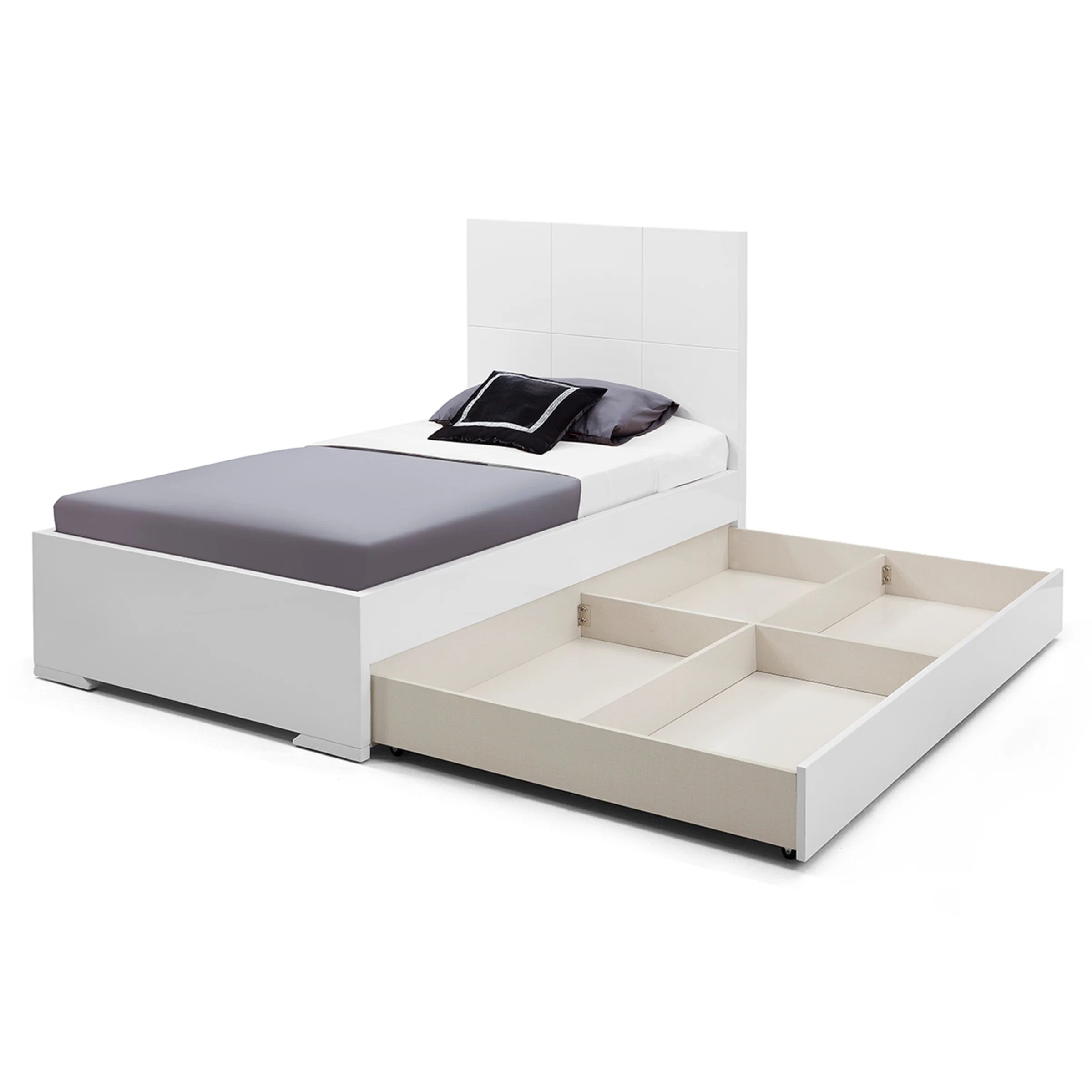 Whiteline Modern Living Anna Twin Trundle Bed - Image 4