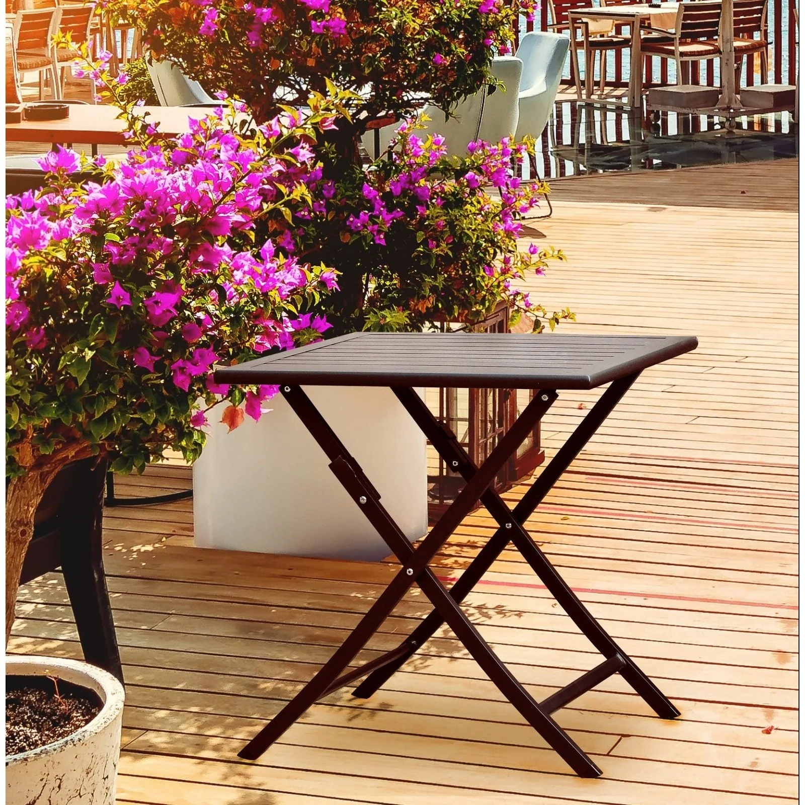 Whiteline Modern Living Flint Outdoor Side Table