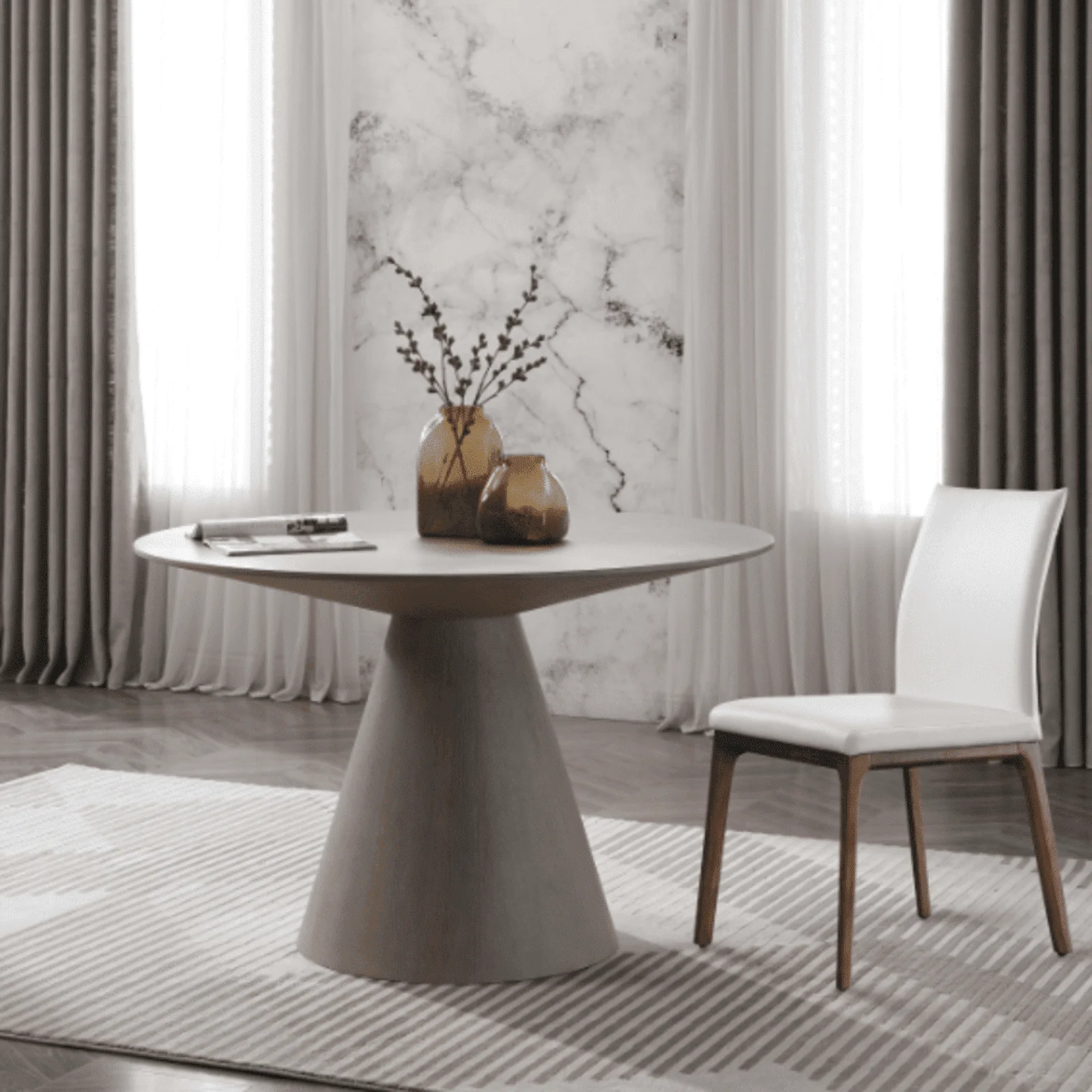 Whiteline Modern Living Kira Round Dining Table