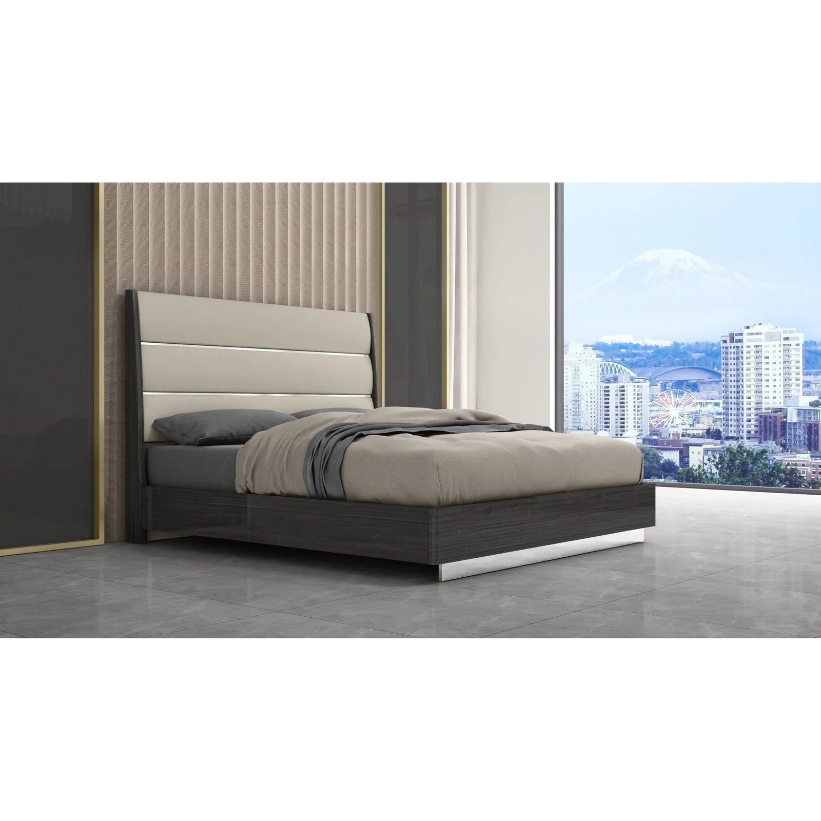 Whiteline Modern Living Pino King Bed - Image 6