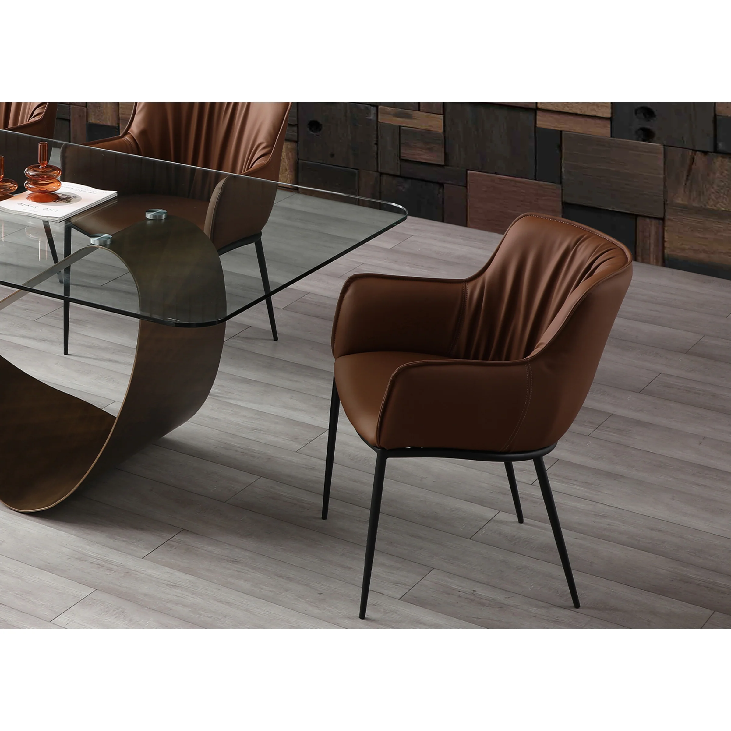 Whiteline Modern Living Tiffany Dining Armchair - Image 8