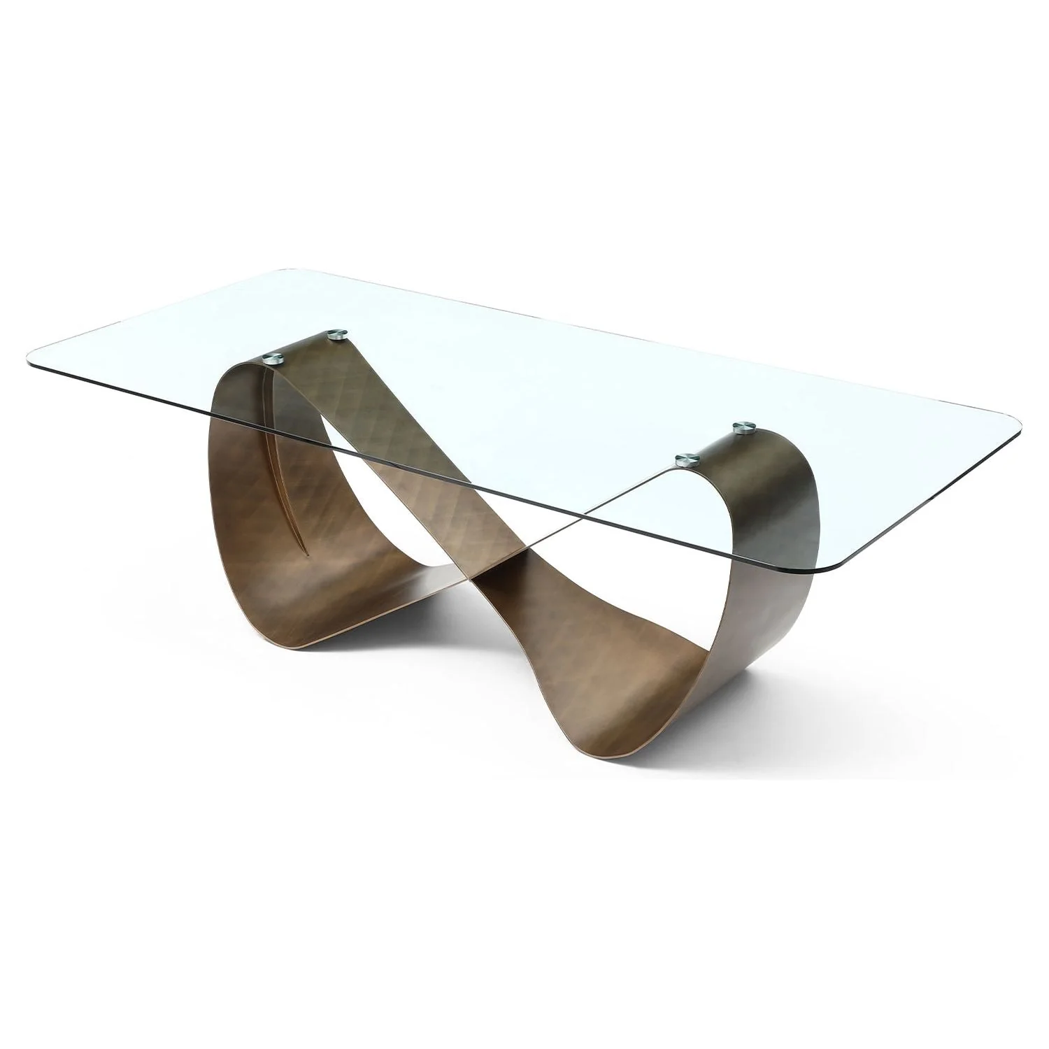 Whiteline Modern Living Tiffany Dining Table Glass Top - Image 2