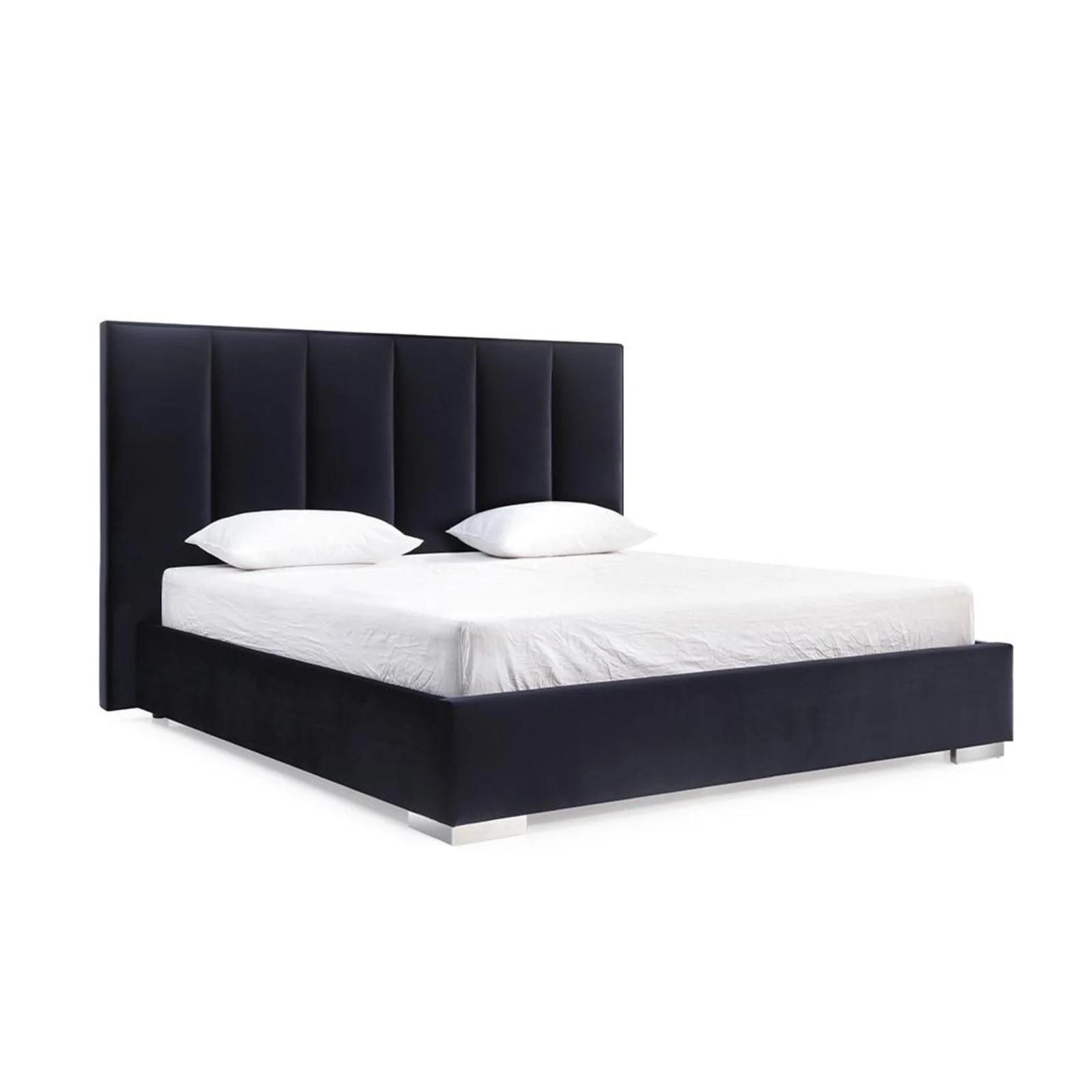 Whiteline Modern Living Velvet King Bed - Image 3