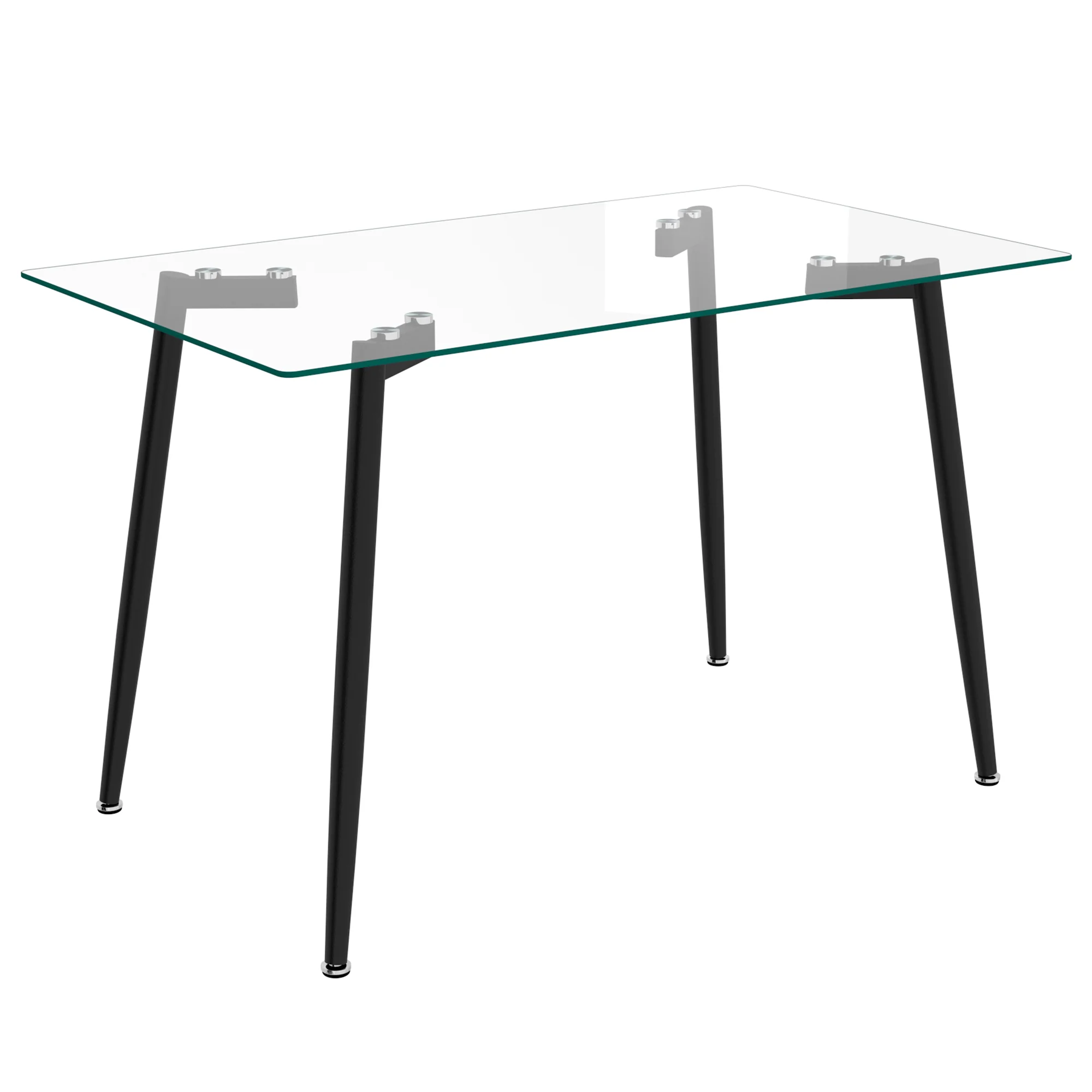 Worldwide Home Furnishings Abbot Bk_Gabi Gy-5pc Dining Set 5pc Dining Set 207-453BK_293GY - Image 4