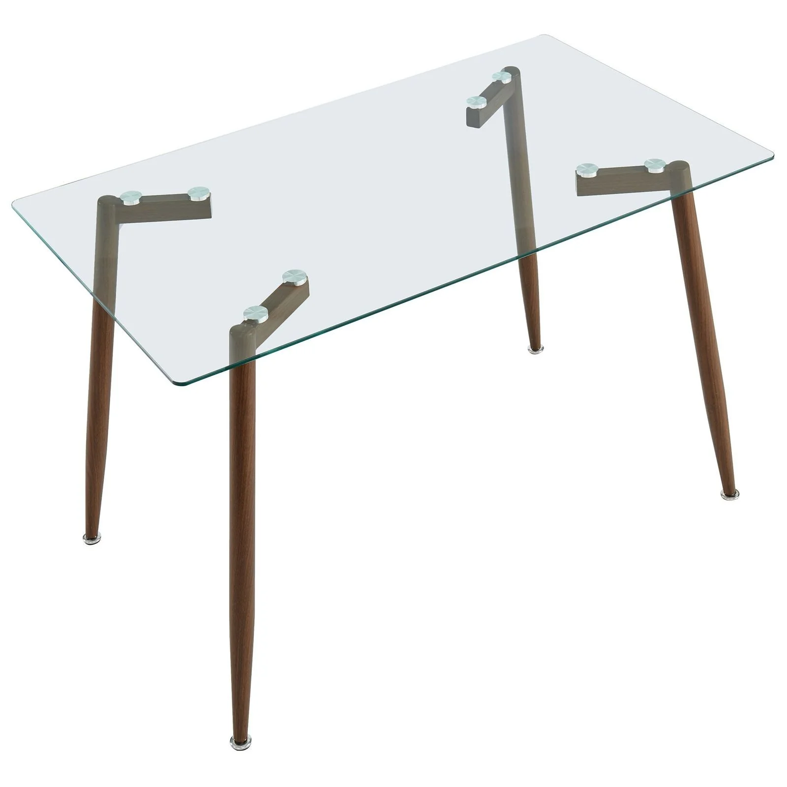 Worldwide Home Furnishings Abbot-Dining Table-Walnut Rectangular Dining Table 201-453WAL - Image 4