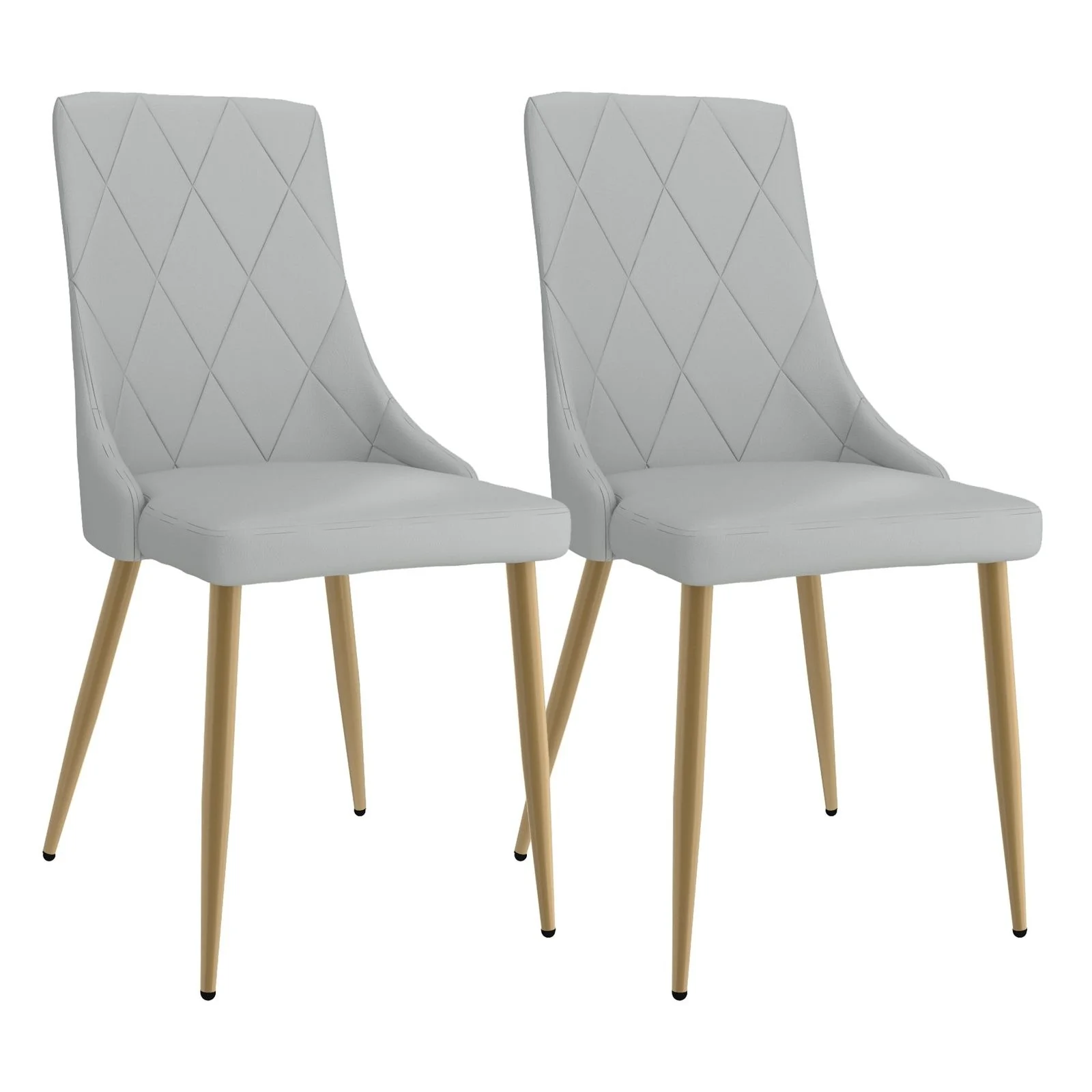 Worldwide Home Furnishings Antoine-Side Chair-Light Grey Side Chair, Set Of 2 202-573LG - Image 2