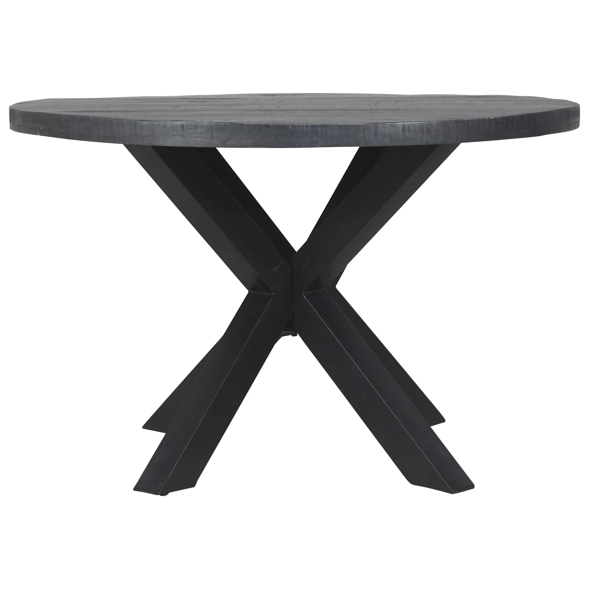 Worldwide Home Furnishings Arhan-Dining Table-Distressed Grey Round Dining Table 201-580DG - Image 4