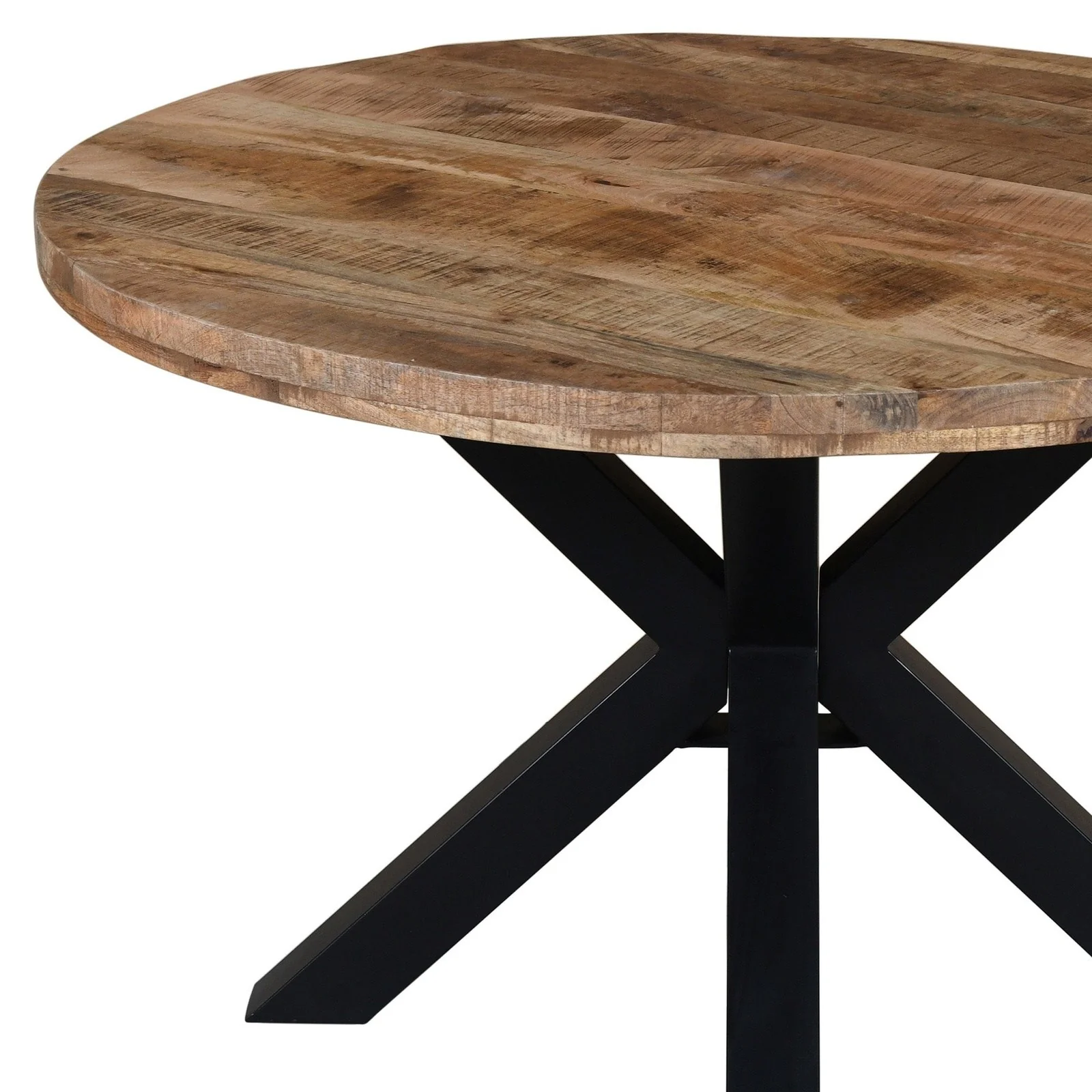 Worldwide Home Furnishings Arhan-Dining Table-Natural Round Dining Table 201-580NT - Image 6