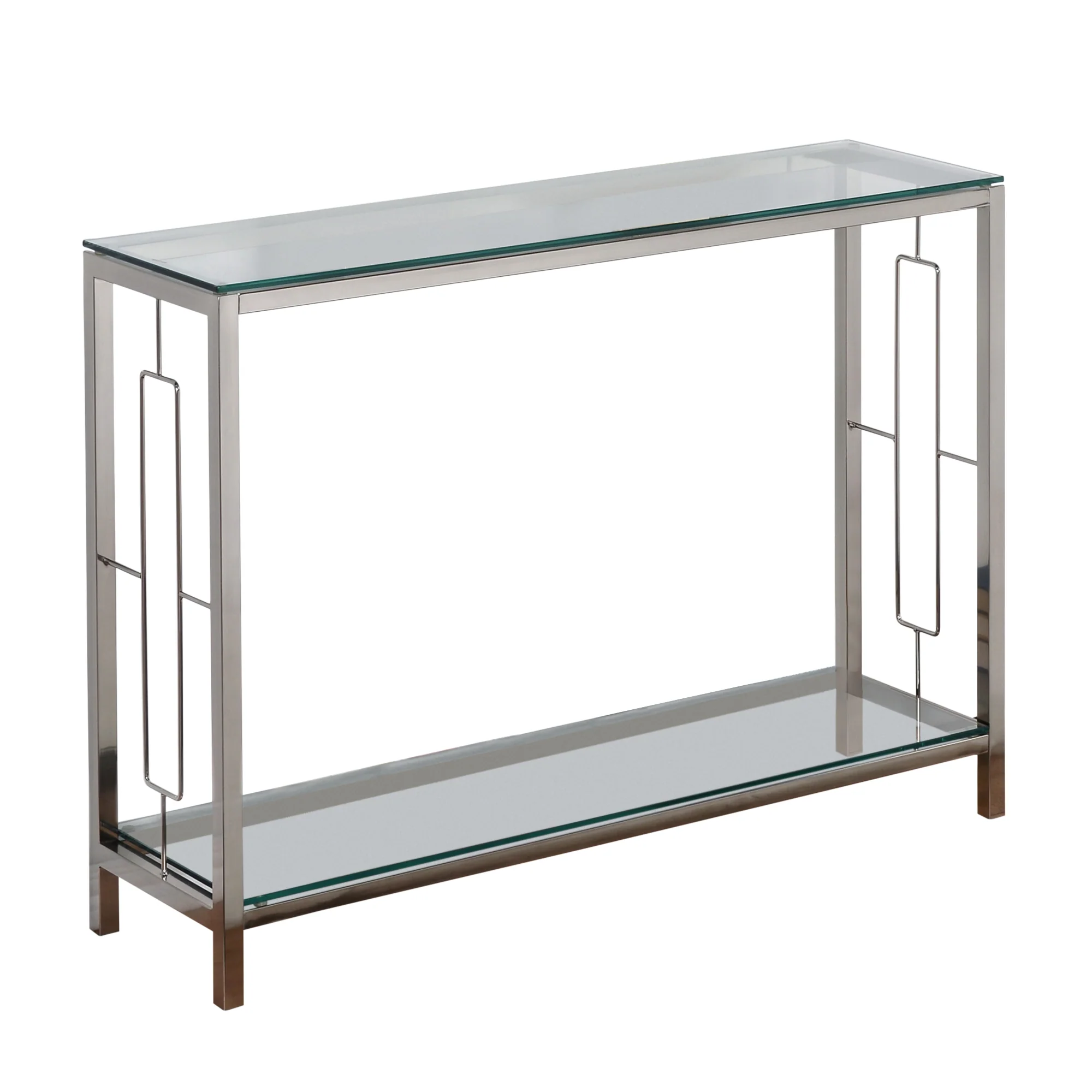 Worldwide Home Furnishings Athena-Console Table-Chrome Console Table 502-747CM - Image 3