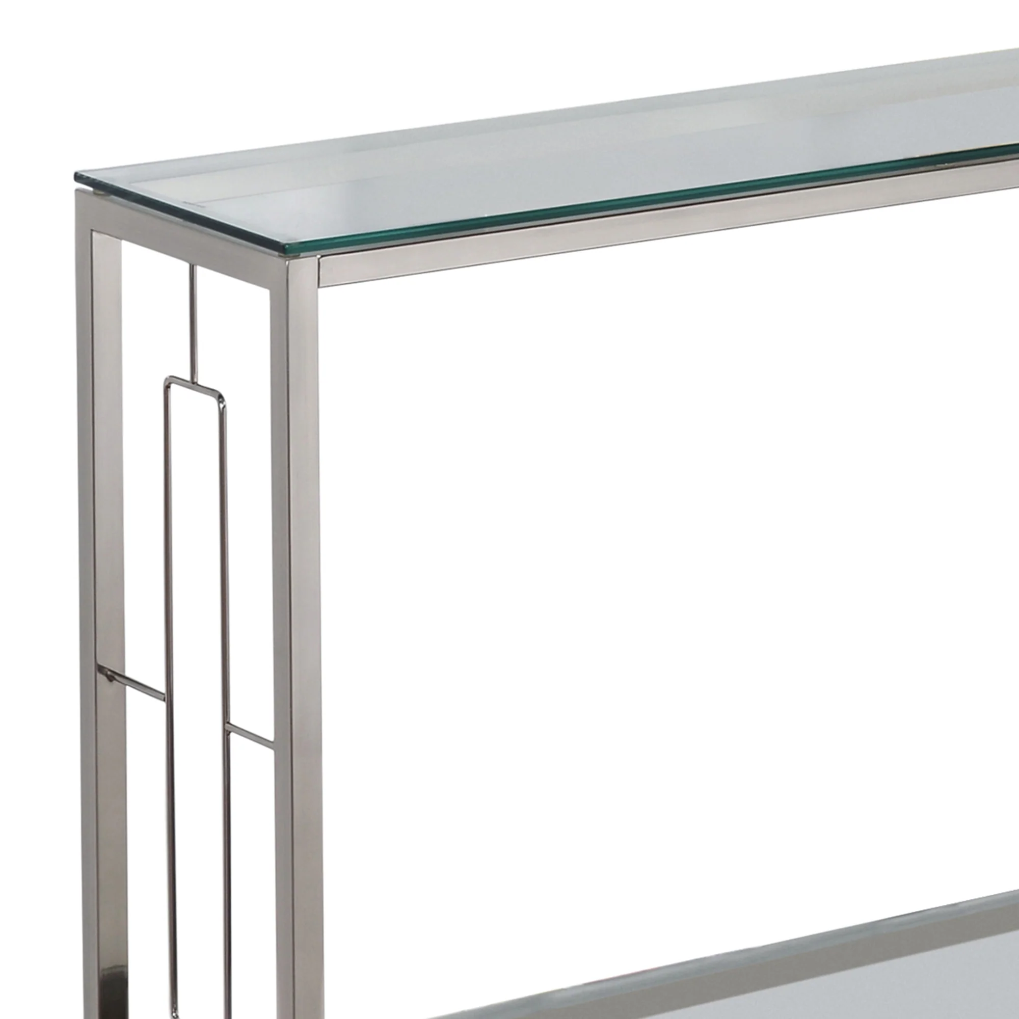 Worldwide Home Furnishings Athena-Console Table-Chrome Console Table 502-747CM - Image 4