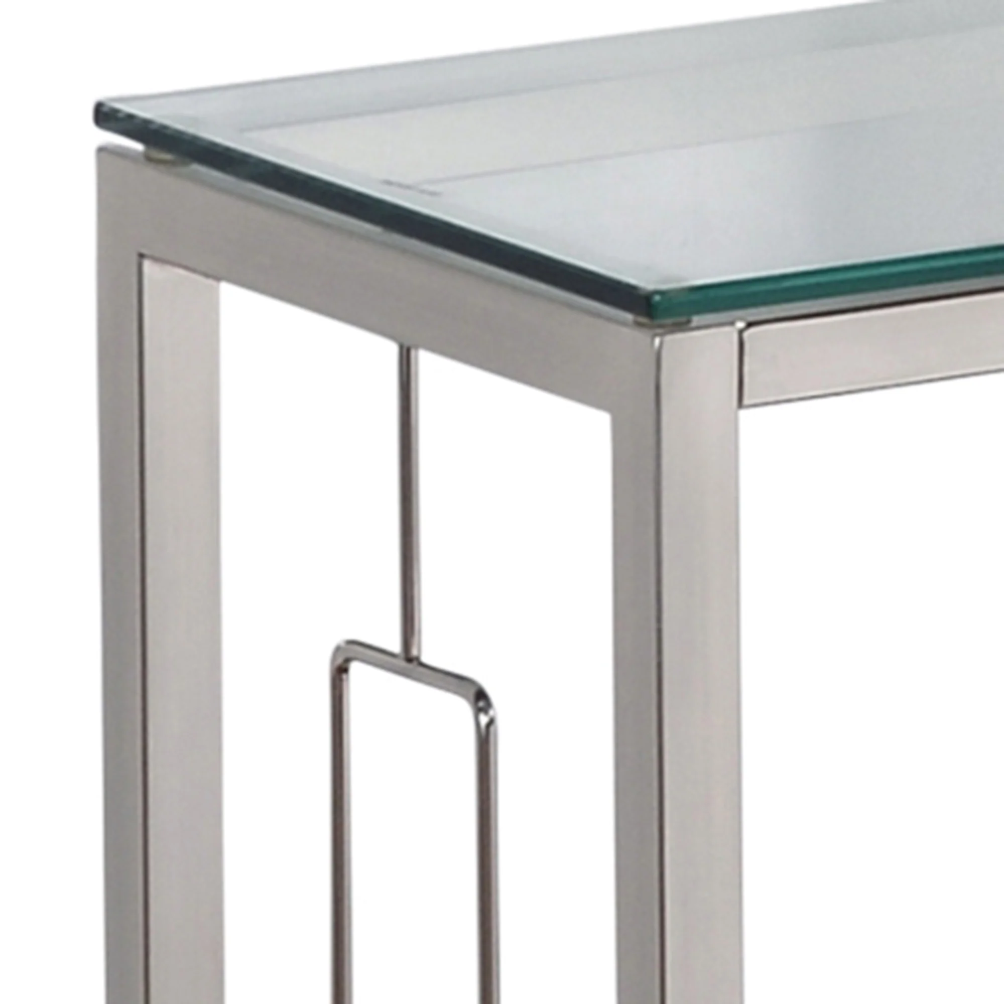Worldwide Home Furnishings Athena-Console Table-Chrome Console Table 502-747CM - Image 7