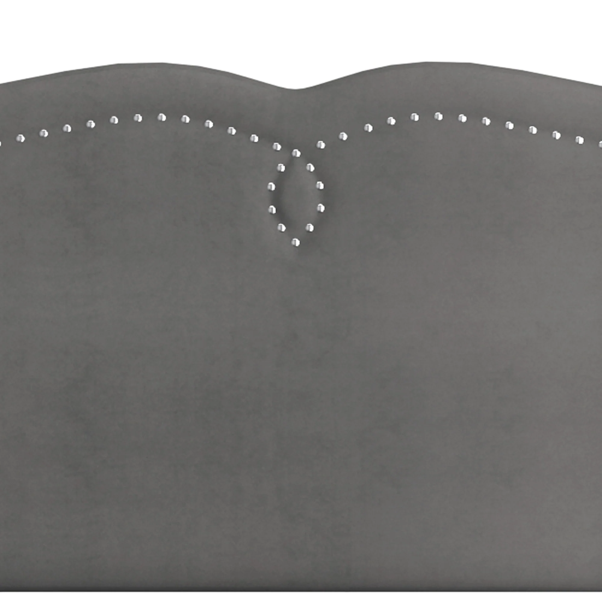 Worldwide Home Furnishings Aurora-54''/60'' Adj Hb W/ Bench-Grey 54"/60" Adj. Headboard W/Bench 151-585D_Q-GY - Image 5