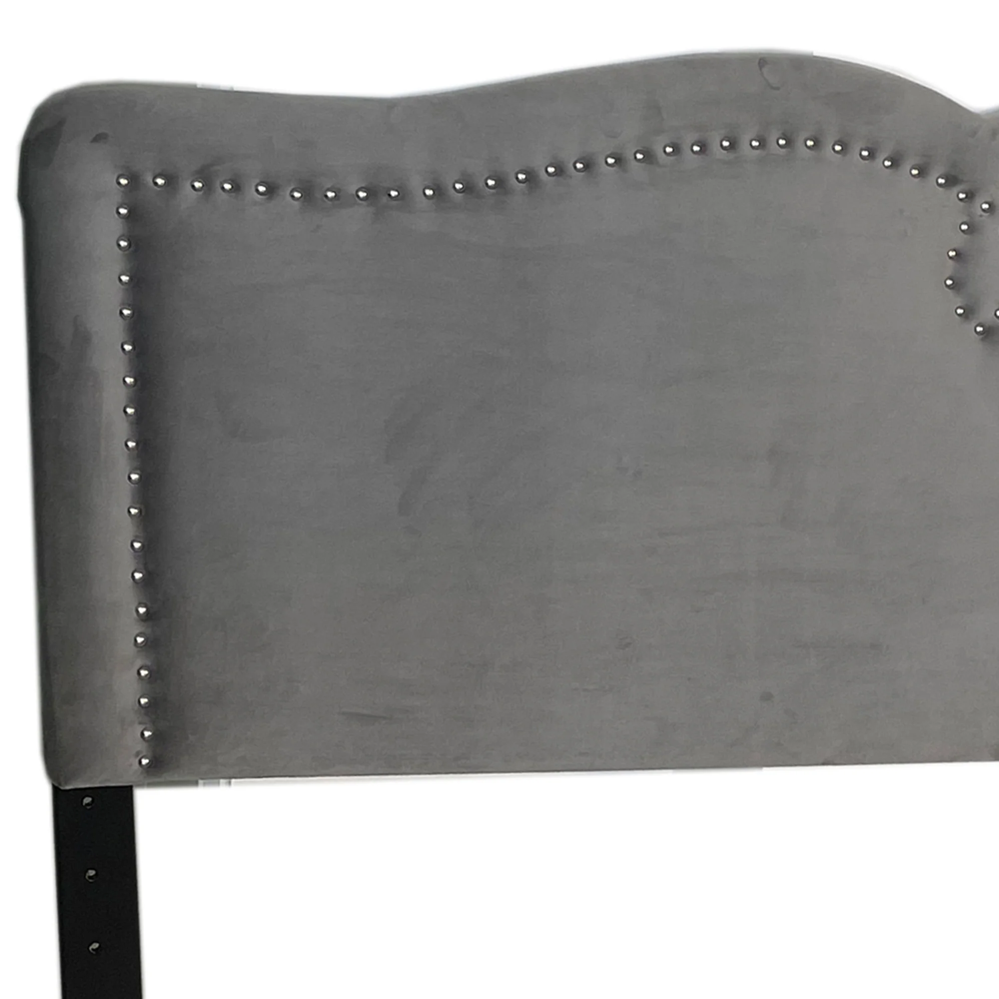 Worldwide Home Furnishings Aurora-54''/60'' Adj Hb W/ Bench-Grey 54"/60" Adj. Headboard W/Bench 151-585D_Q-GY - Image 7