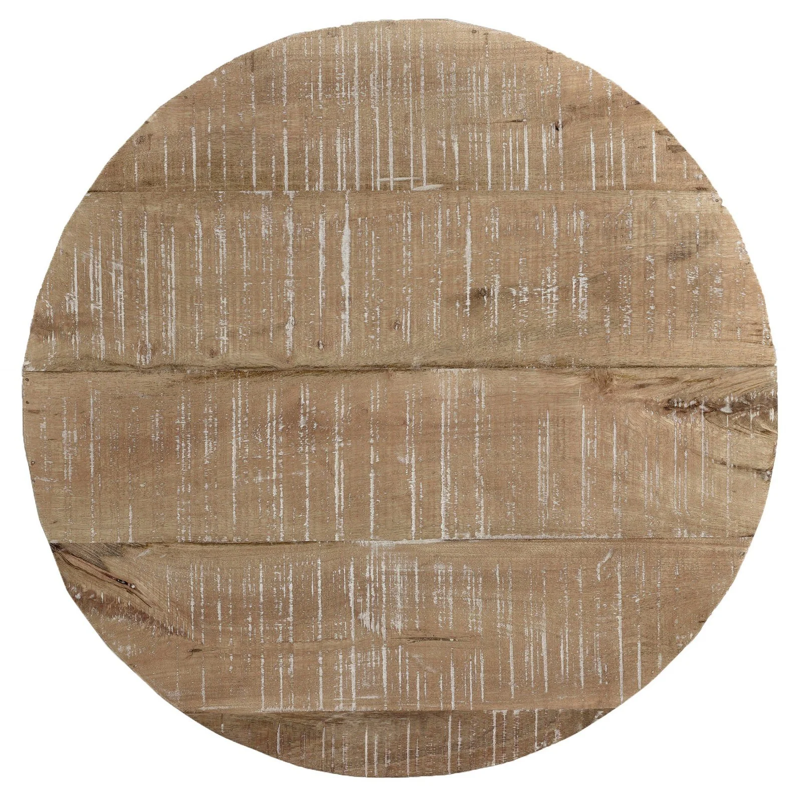 Worldwide Home Furnishings Avni-Coffee Table-Distressed Natural Round Coffee Table 301-619NT - Image 5