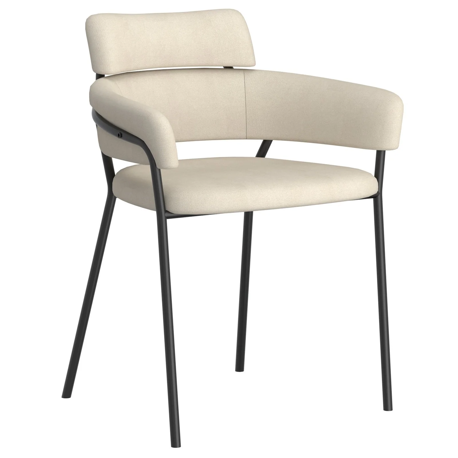 Worldwide Home Furnishings Axel-Side Chair-Beige Side Chair, Set Of 2 202-674BEG - Image 3