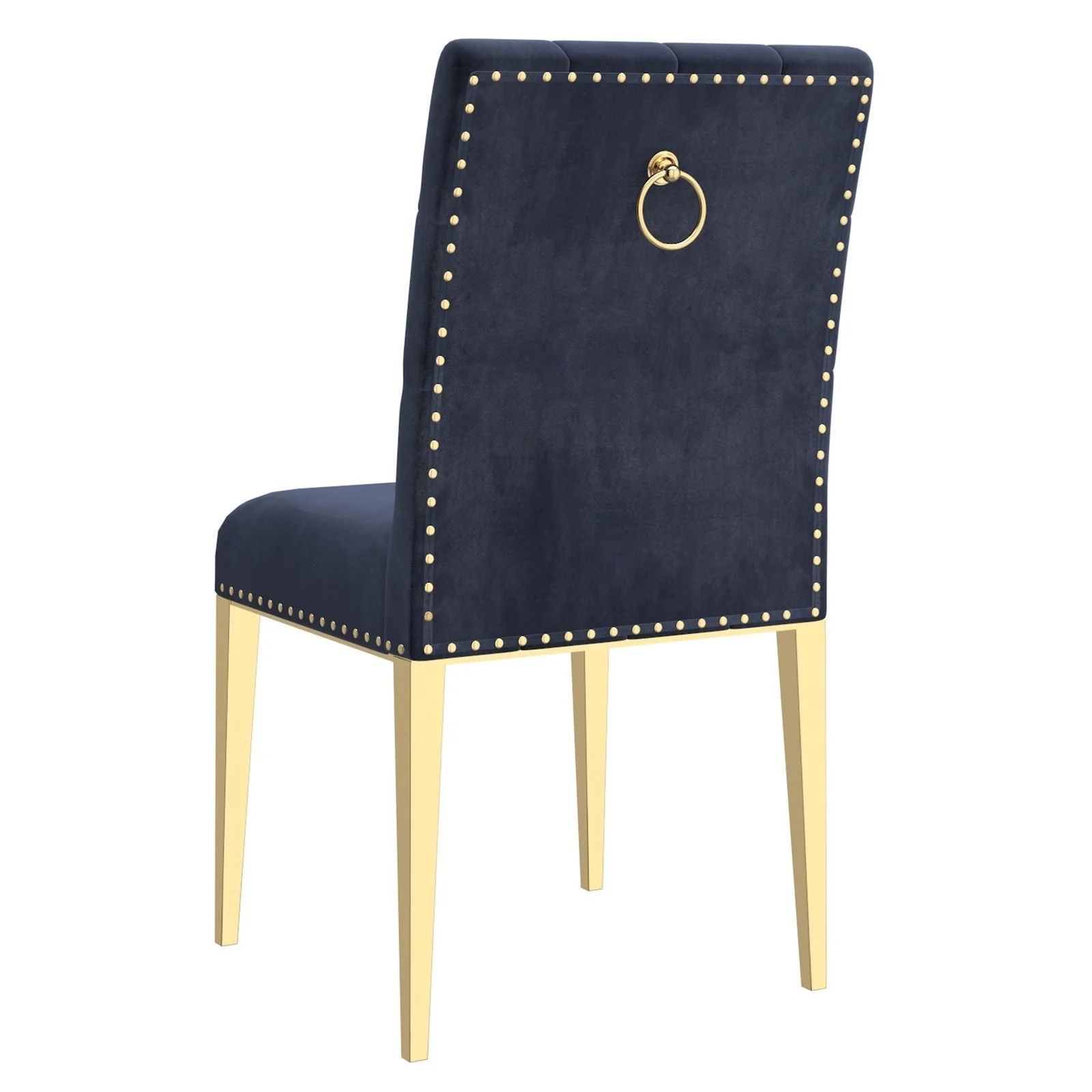 Worldwide Home Furnishings Azul-Side Chair-Black/Gold Leg Side Chair, Set Of 2 202-600BK_GL - Image 4