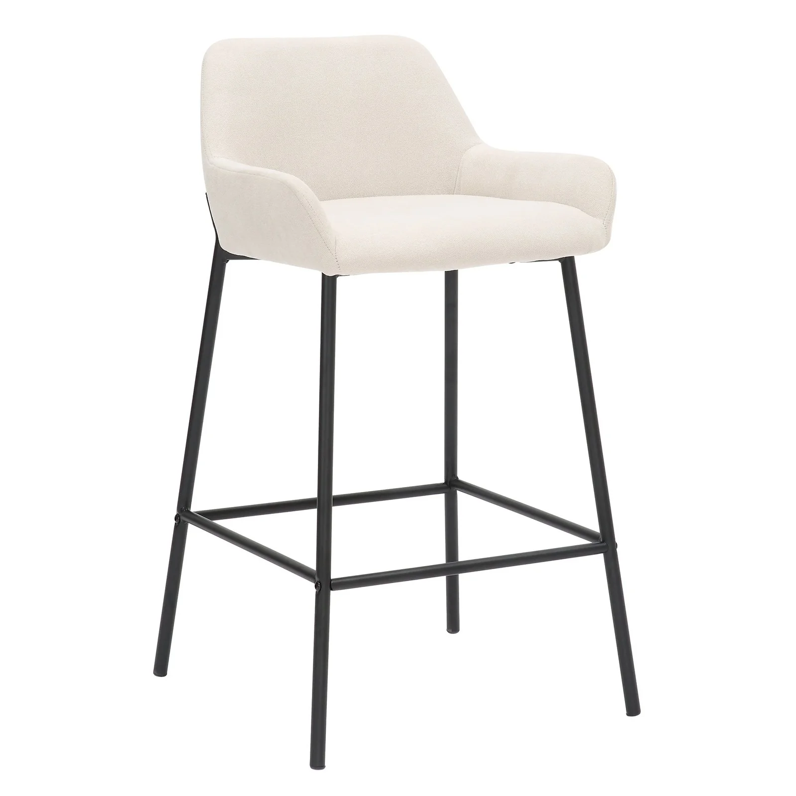 Worldwide Home Furnishings Baily-26'' Counter Stool-Beige Fabric 26" Counter Stool, Fabric, Set Of 2 203-541BEG - Image 3