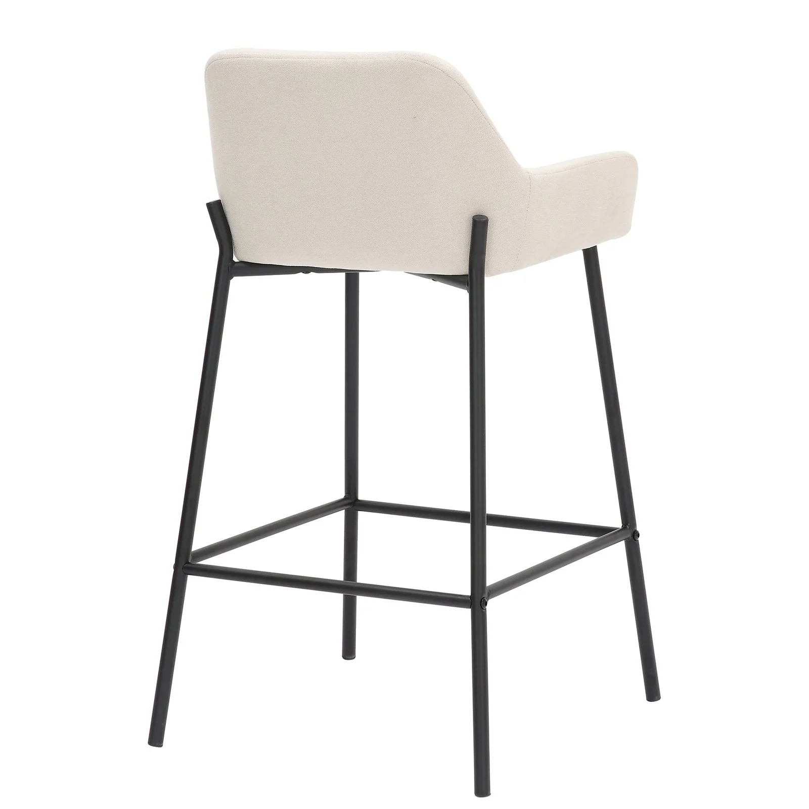 Worldwide Home Furnishings Baily-26'' Counter Stool-Beige Fabric 26" Counter Stool, Fabric, Set Of 2 203-541BEG - Image 4