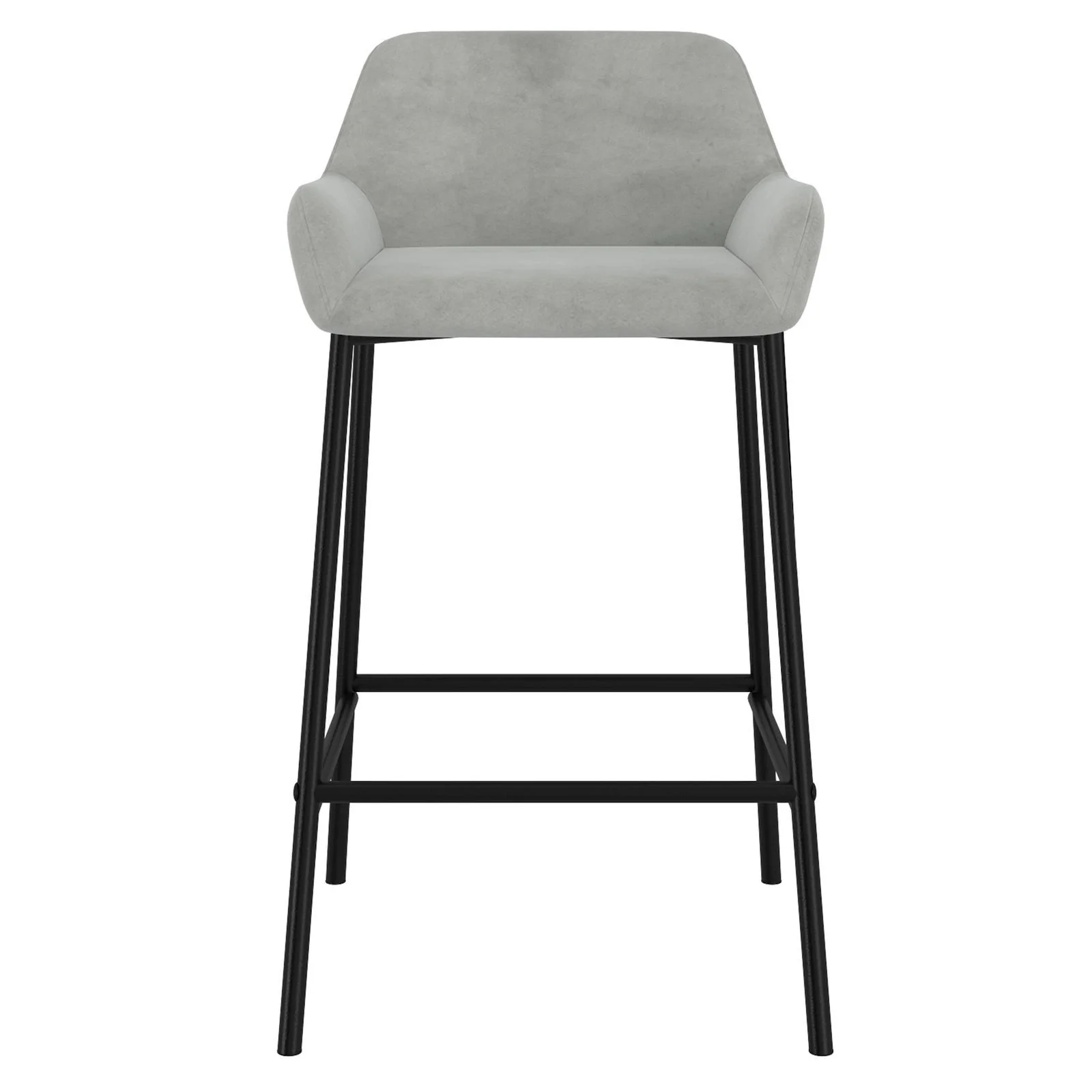 Worldwide Home Furnishings Baily-26'' Counter Stool-Grey Velvet 26" Counter Stool, Velvet, Set Of 2 203-541GRY - Image 6