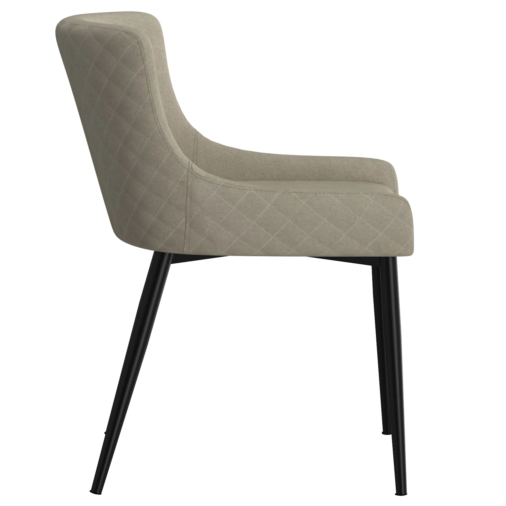 Worldwide Home Furnishings Bianca-Side Chair-Beige/Black Leg Side Chair, Set Of 2 202-086BG/BK - Image 5