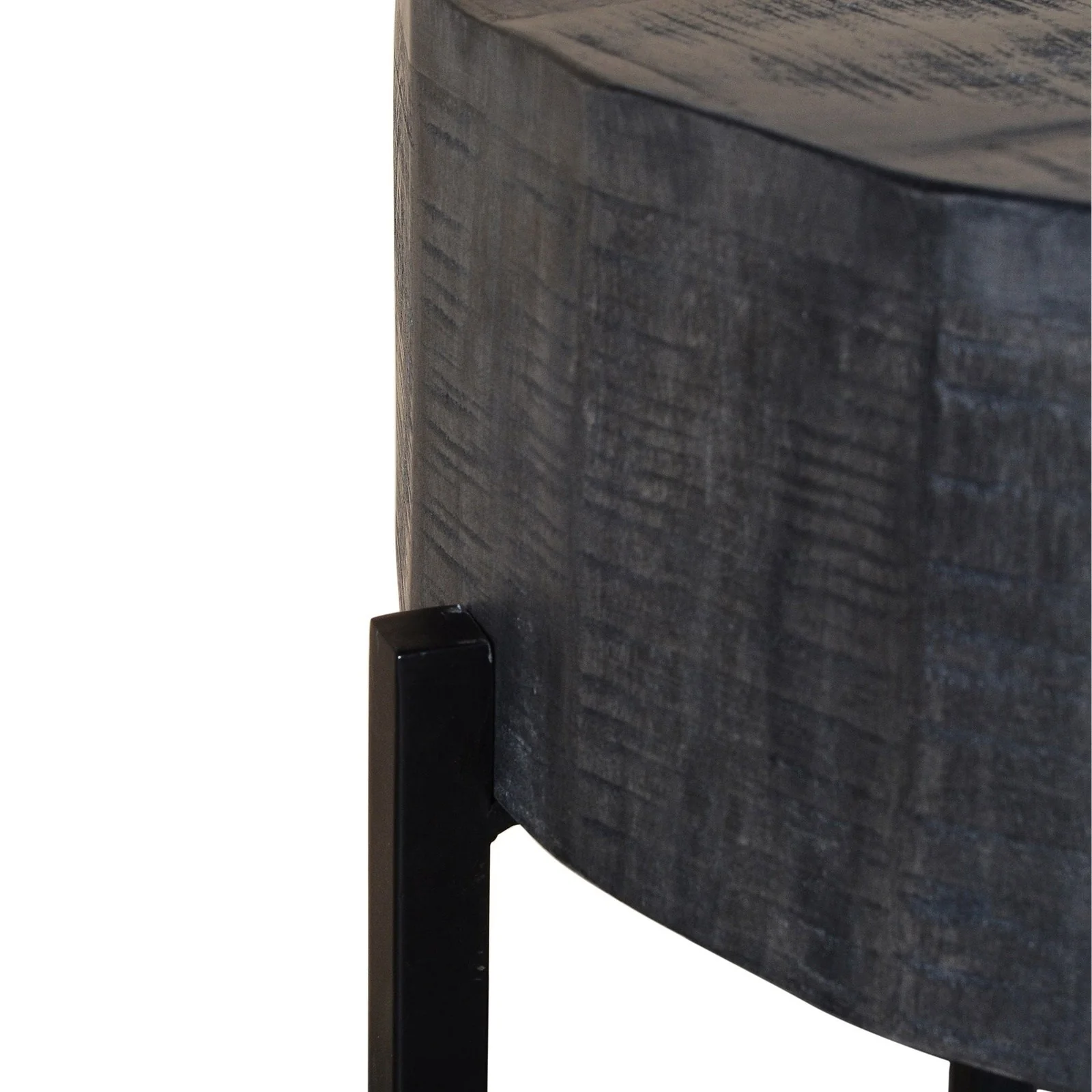 Worldwide Home Furnishings Blox-Accent Table-Grey Round Accent Table 501-528GY - Image 4
