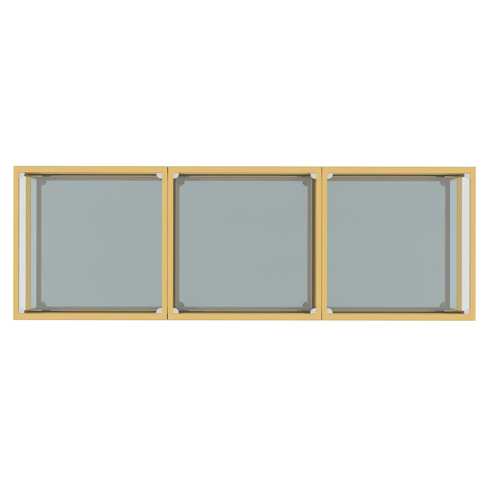 Worldwide Home Furnishings Casini-3pc Multi Tier Table-Gold 3pc Multi-Tier Coffee Table Set 303-632GL-3 - Image 6