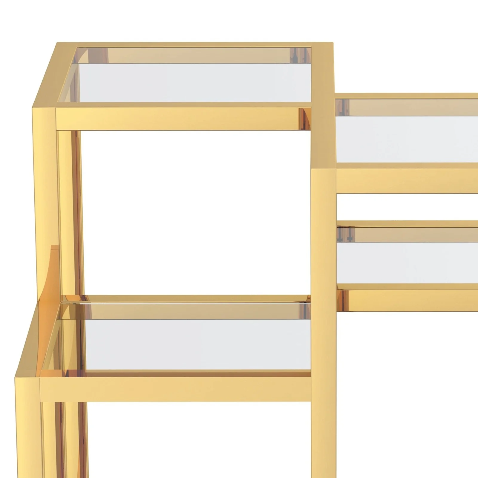 Worldwide Home Furnishings Casini-Accent Table-Gold Multi-Tiered Accent Table 501-632GL - Image 7