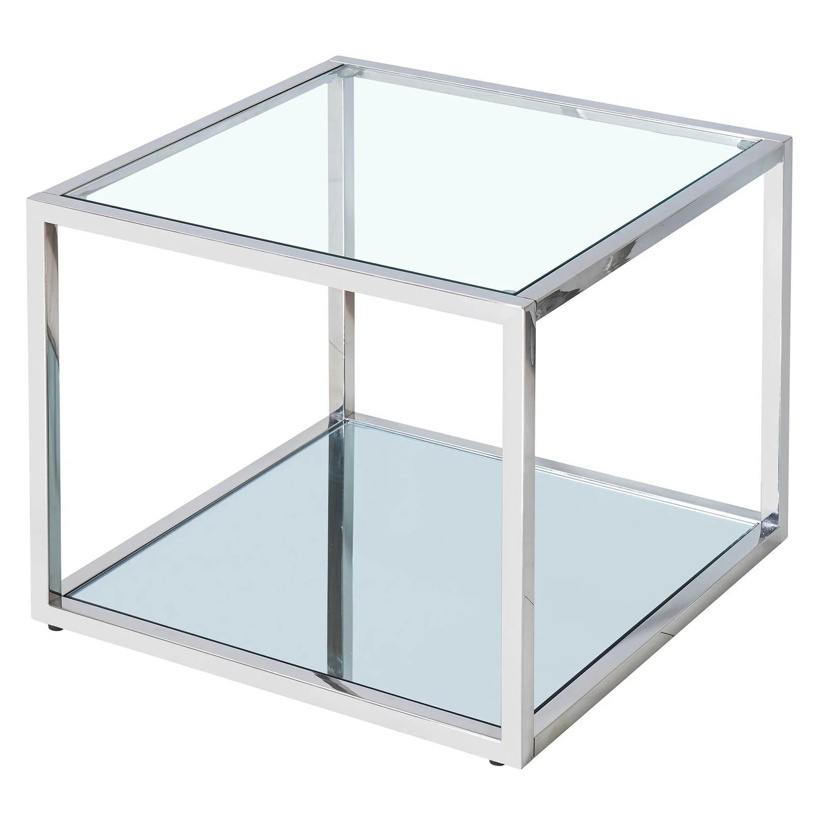 Worldwide Home Furnishings Casini-Coffee Table Large-Silver Large Square Coffee Table 301-632CH_L - Image 4