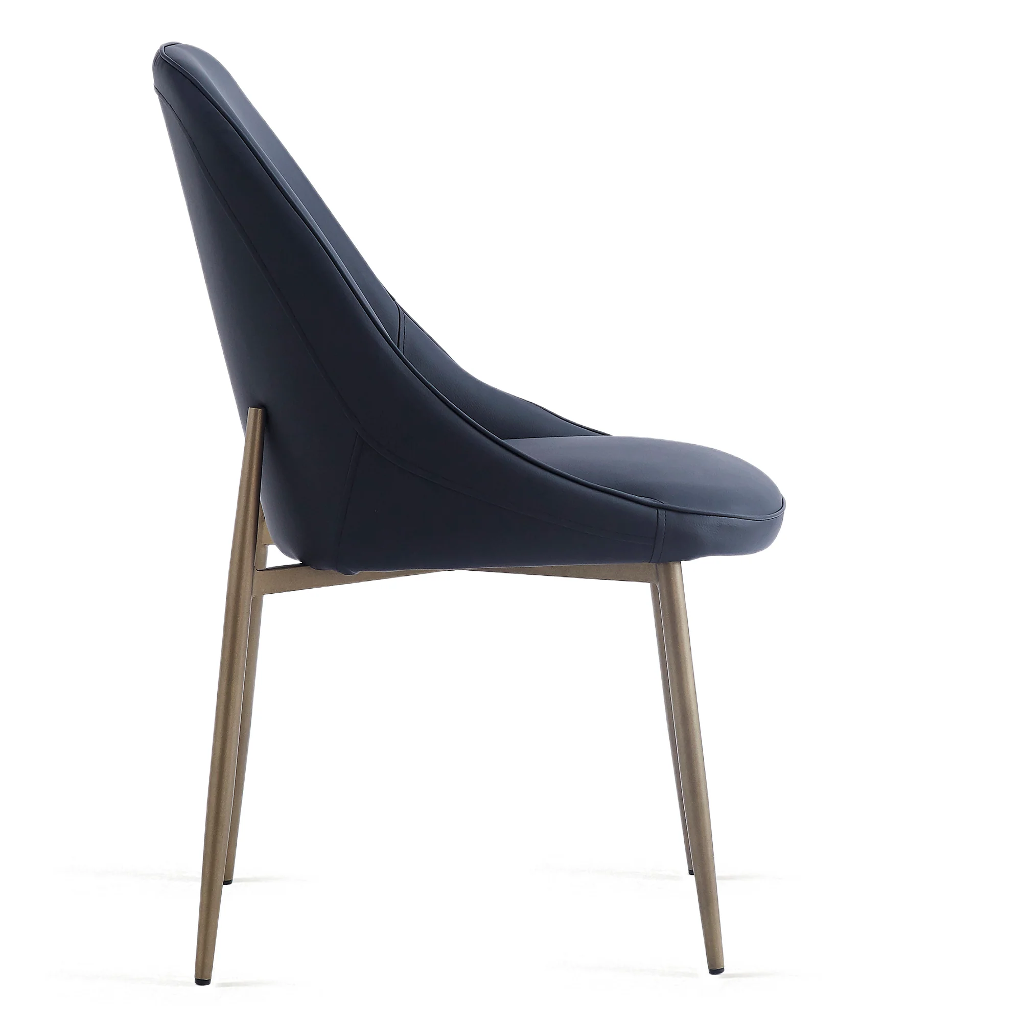 Worldwide Home Furnishings Cleo-Side Chair-Black Side Chair, Set Of 2 202-636BK - Image 5