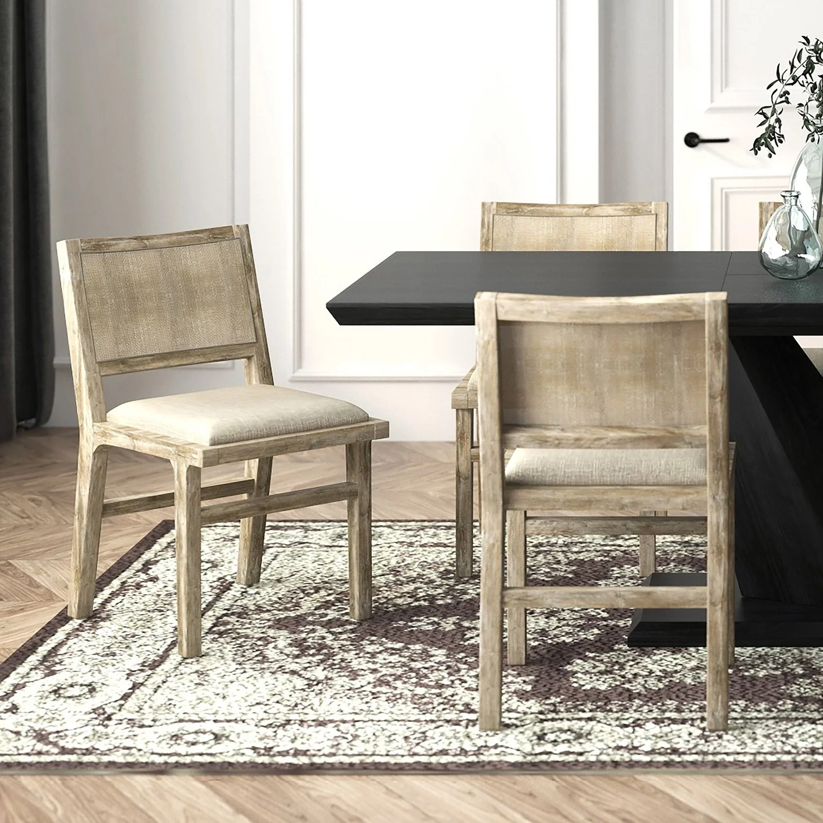 Worldwide Home Furnishings Clive-Side Chair-Beige Side Chair, Set Of 2 202-617BG