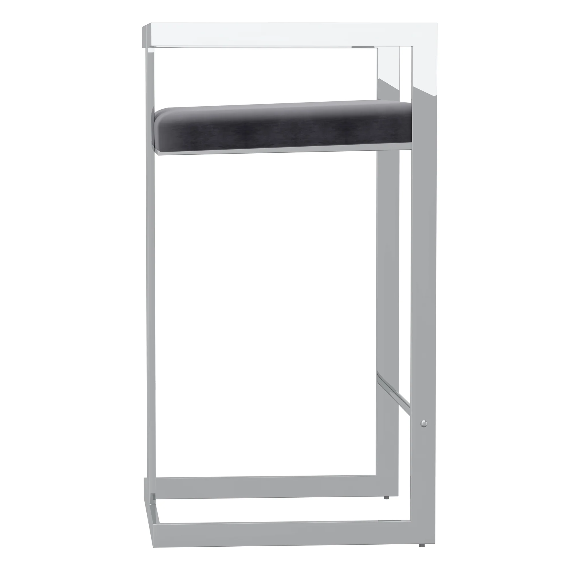 Worldwide Home Furnishings Cosmo-26'' Counter Stool-Gy/Silver Base 26" Counter Stool 203-625GY_CH - Image 5