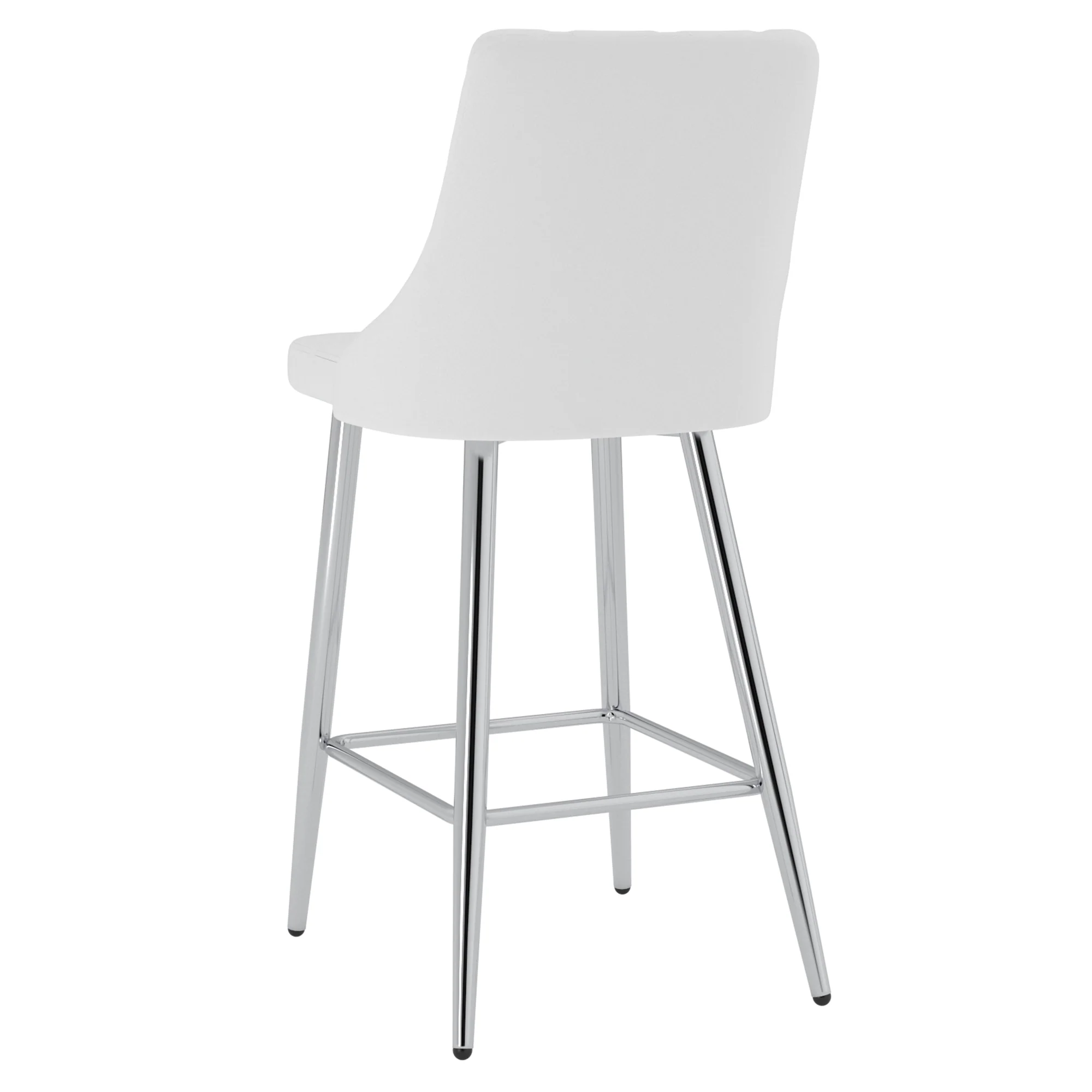 Worldwide Home Furnishings Devo-26'' Counter Stool-White 26" Counter Stool, Set Of 2 203-087WT - Image 4