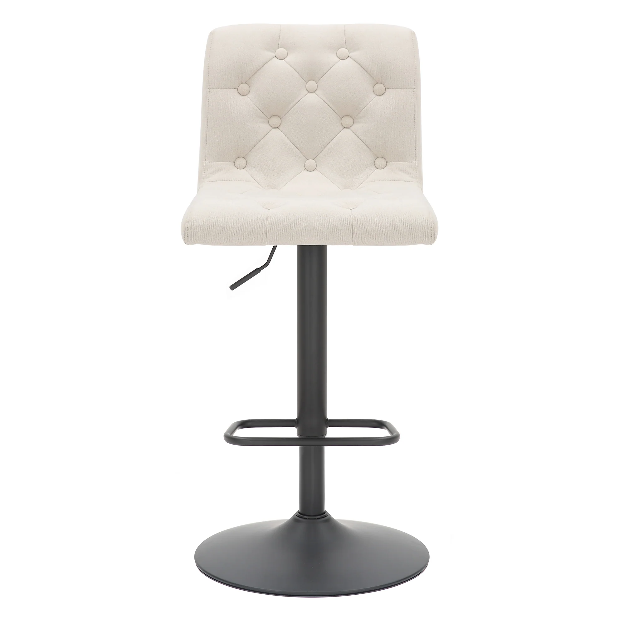 Worldwide Home Furnishings Dex Ii-Air Lift Stool Fabric-Beige Adjustable Air-Lift Stool, Set Of 2 203-153BG - Image 6