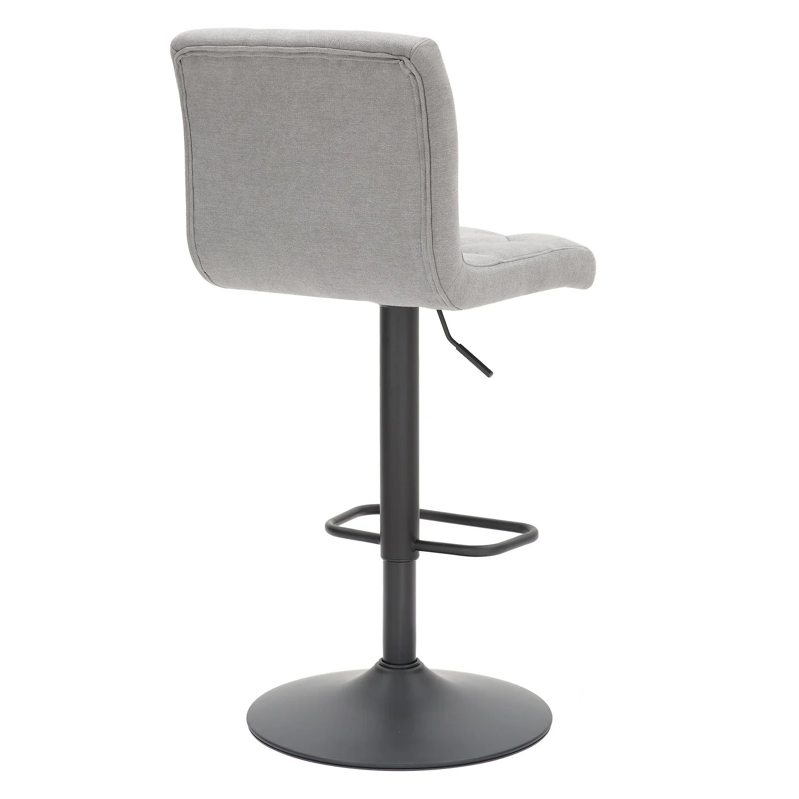 Worldwide Home Furnishings Dex Ii-Air Lift Stool Fabric-Grey Adjustable Air-Lift Stool, Set Of 2 203-153GY - Image 4