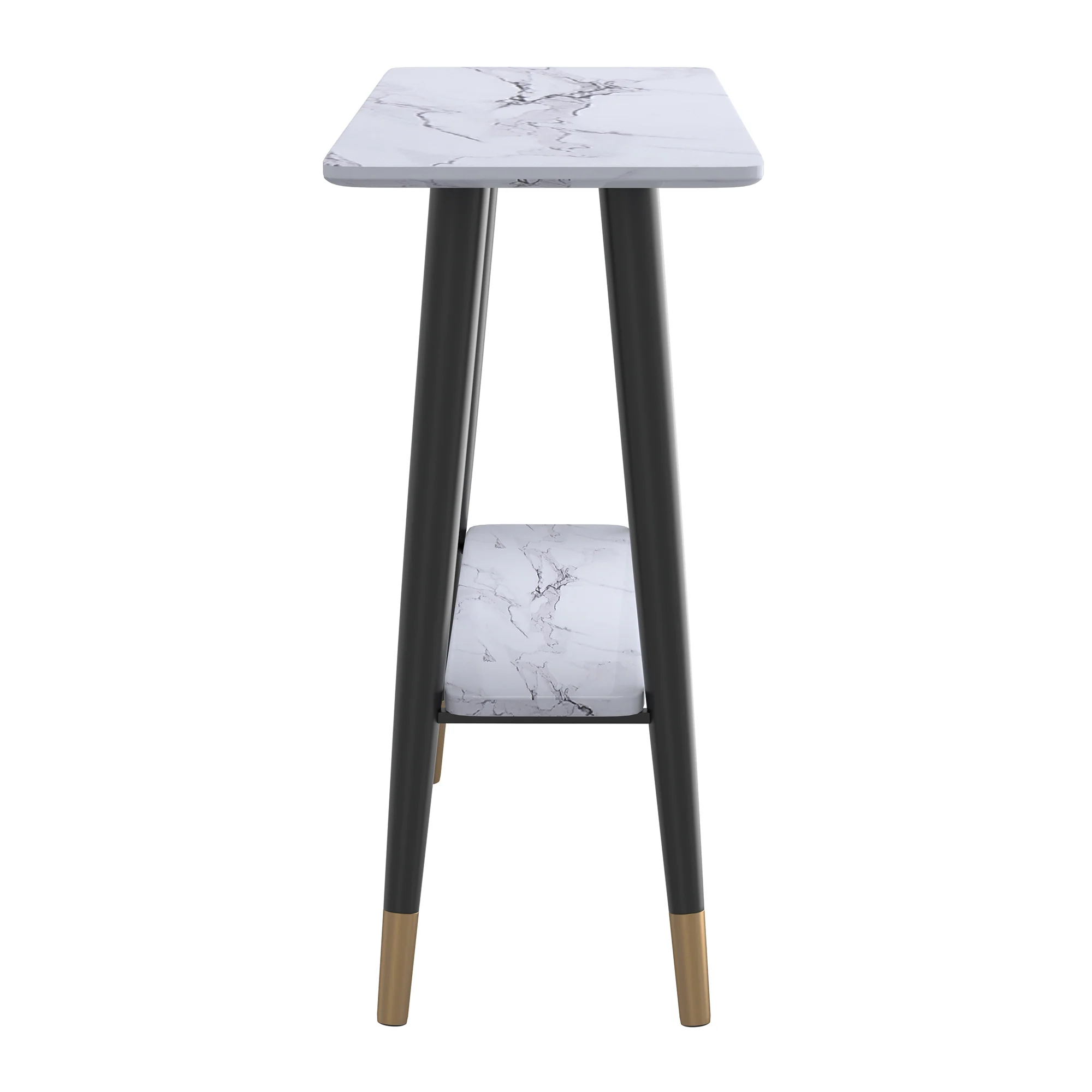 Worldwide Home Furnishings Emery-2tier Console Table-White 2-Tier Console Table 502-294WT - Image 4