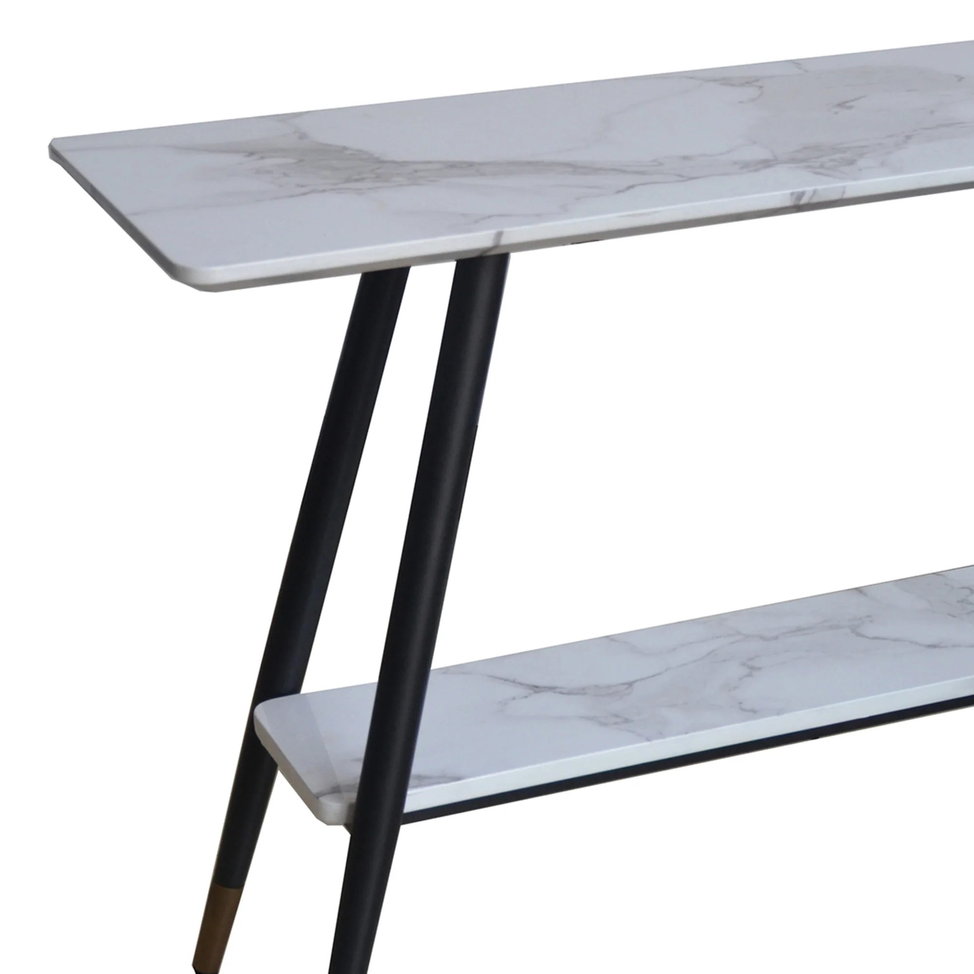 Worldwide Home Furnishings Emery-2tier Console Table-White 2-Tier Console Table 502-294WT - Image 5