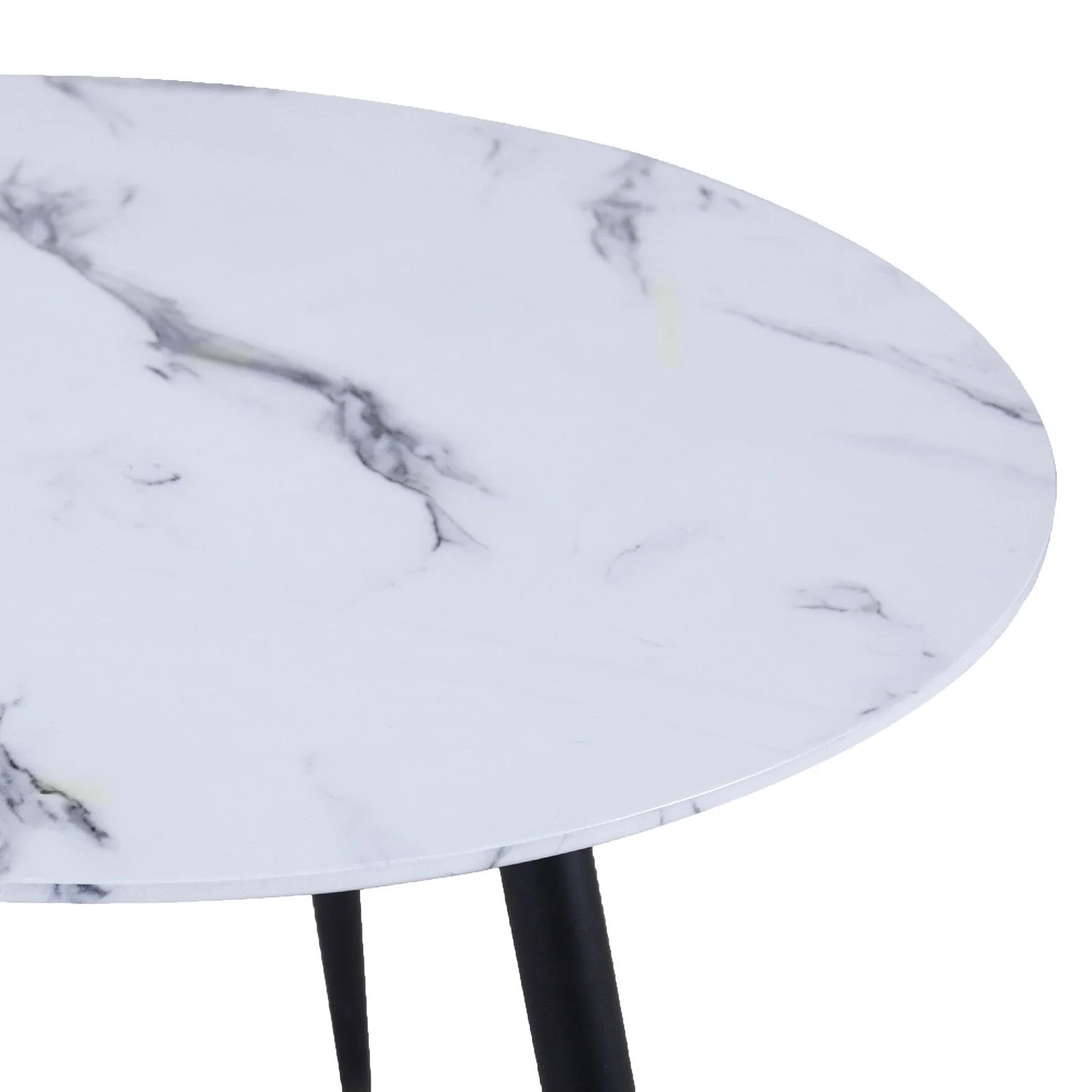 Worldwide Home Furnishings Emery-Accent Table-White Round Accent Table 501-294WT - Image 5