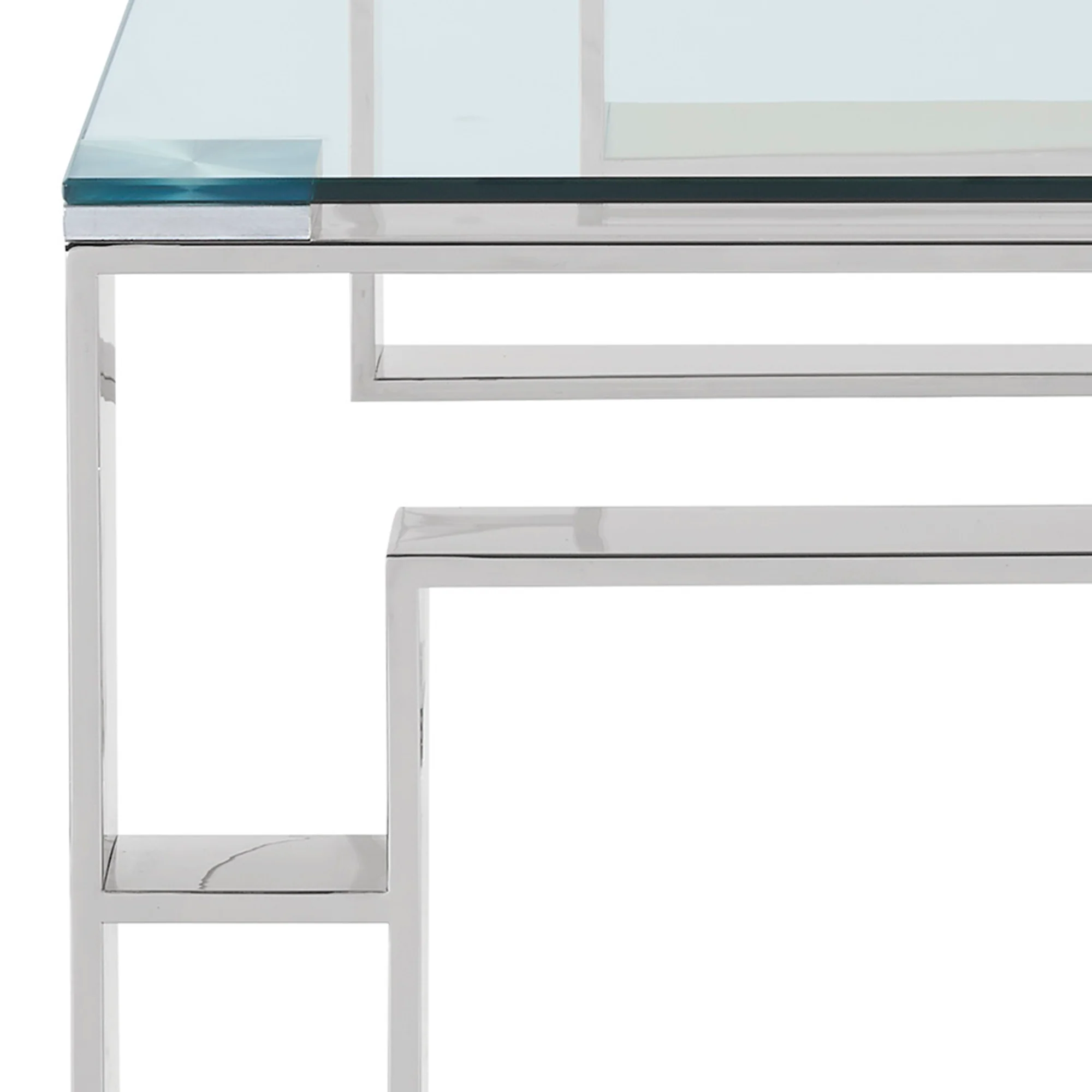 Worldwide Home Furnishings Eros-Coffee Table-Silver Rectangular Coffee Table 301-482CH - Image 6
